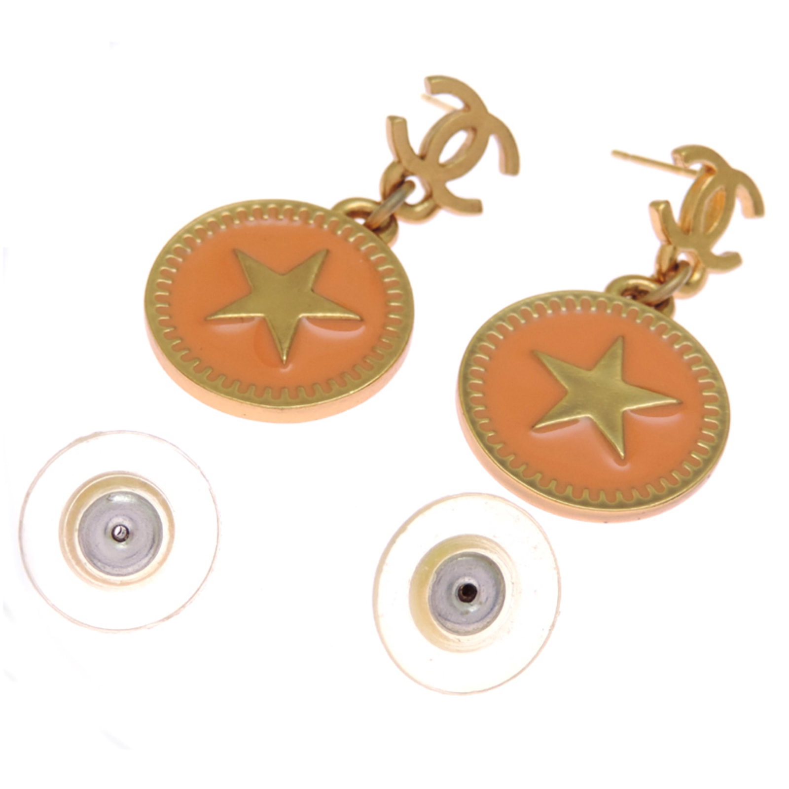 Chanel Stud Earrings Gold Plating - 6