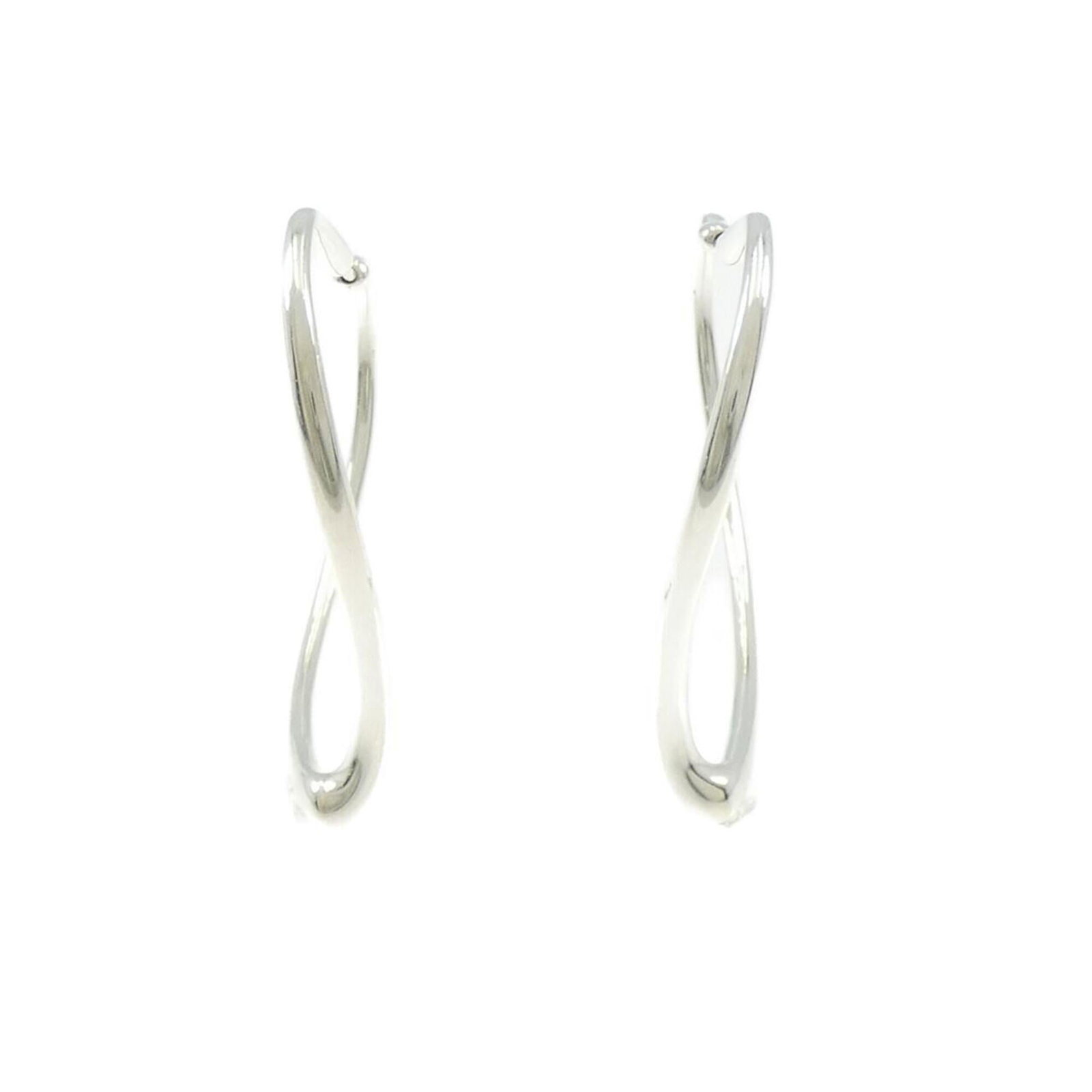 Tiffany Hoop Earrings Silver 925: Tiffany Hoop Earrings Silver 925 Silver 925 Tiffany Hoop Earrings with a subtle shine, bearing a few traces of usage and minor scratches. The intricate design remains intact, showcasing the elegant st