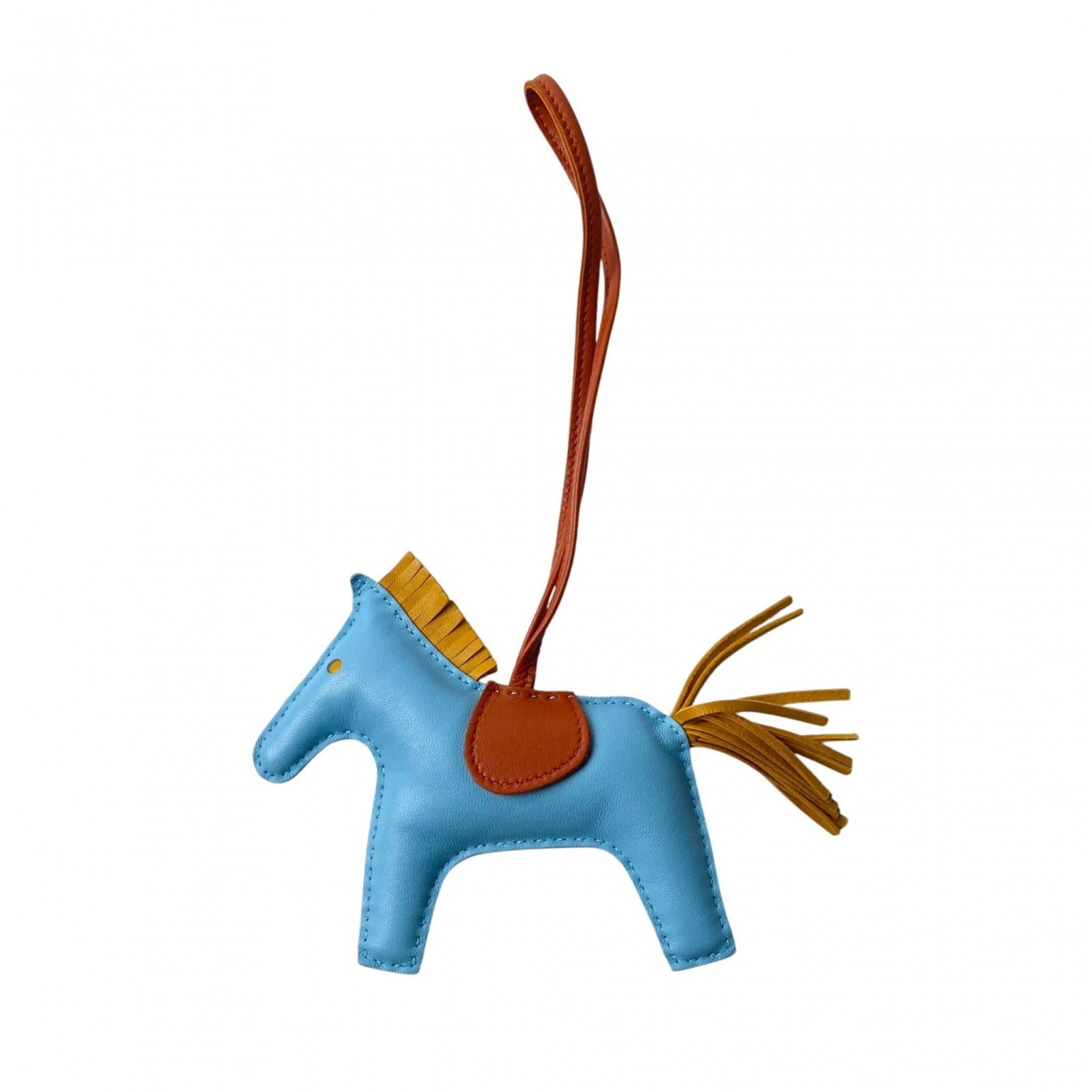 Hermes handbag charm leather: Hermes handbag charm leather Lambskin leather handbag charm from Hermes, featuring a multi-color design. Made from high-quality lambskin, this charm measures 230mm x 140mm and is in mint condition,