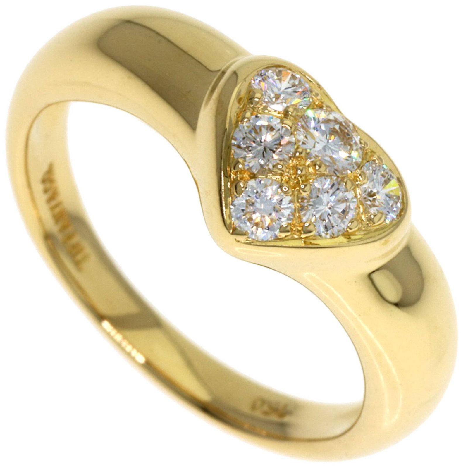 Tiffany Ring Gold Yellow 18K: Tiffany Ring Gold Yellow 18K Yellow gold band ring from Tiffany Type, crafted in 18K for a touch of elegance. This used ring features some scratches and dirt, but overall remains in very good conditio
