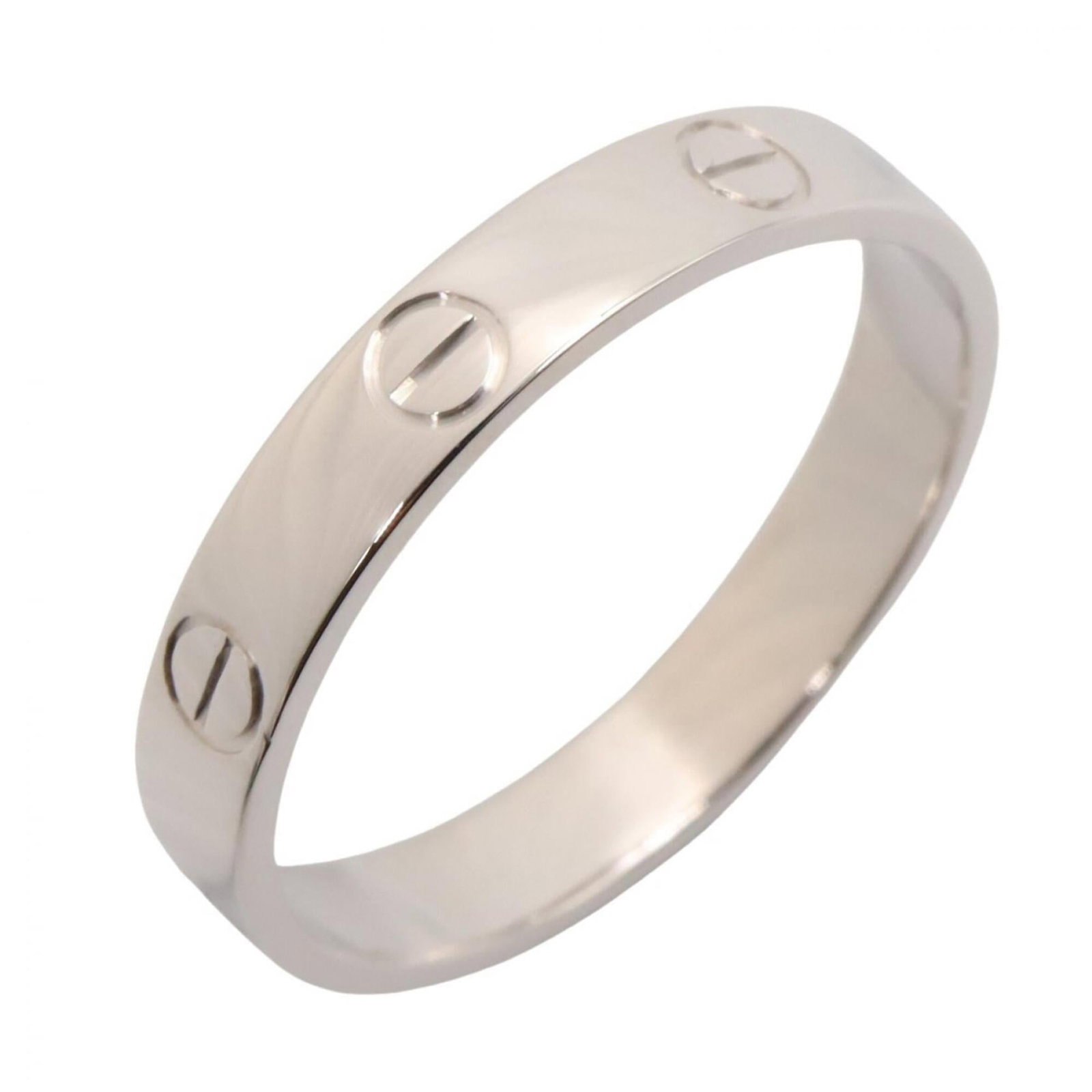 White Gold Cartier Band Ring 18K: White Gold Cartier Band Ring 18K 18K White Gold Cartier Band Ring in excellent condition, with hardly any signs of wear. This beautiful ring features the iconic Cartier design and is made from
