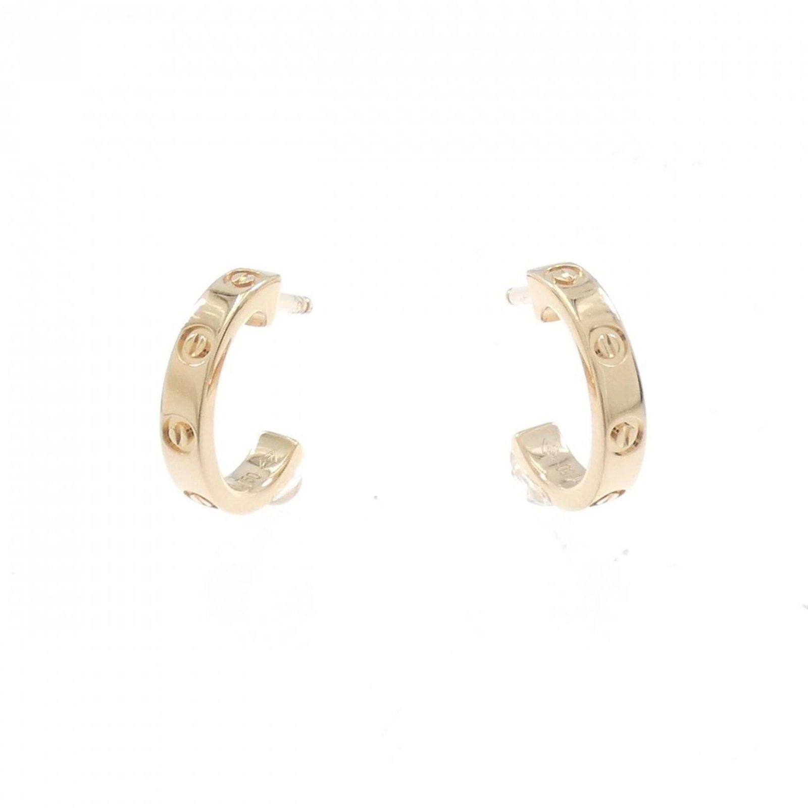 Pink Gold 18K Cartier Earrings Stud: Pink Gold 18K Cartier Earrings Stud Pink Gold 18K Cartier Earrings Stud - A stylish and elegant accessory, these stud earrings feature the iconic pink gold finish of renowned luxury brand Cartier.