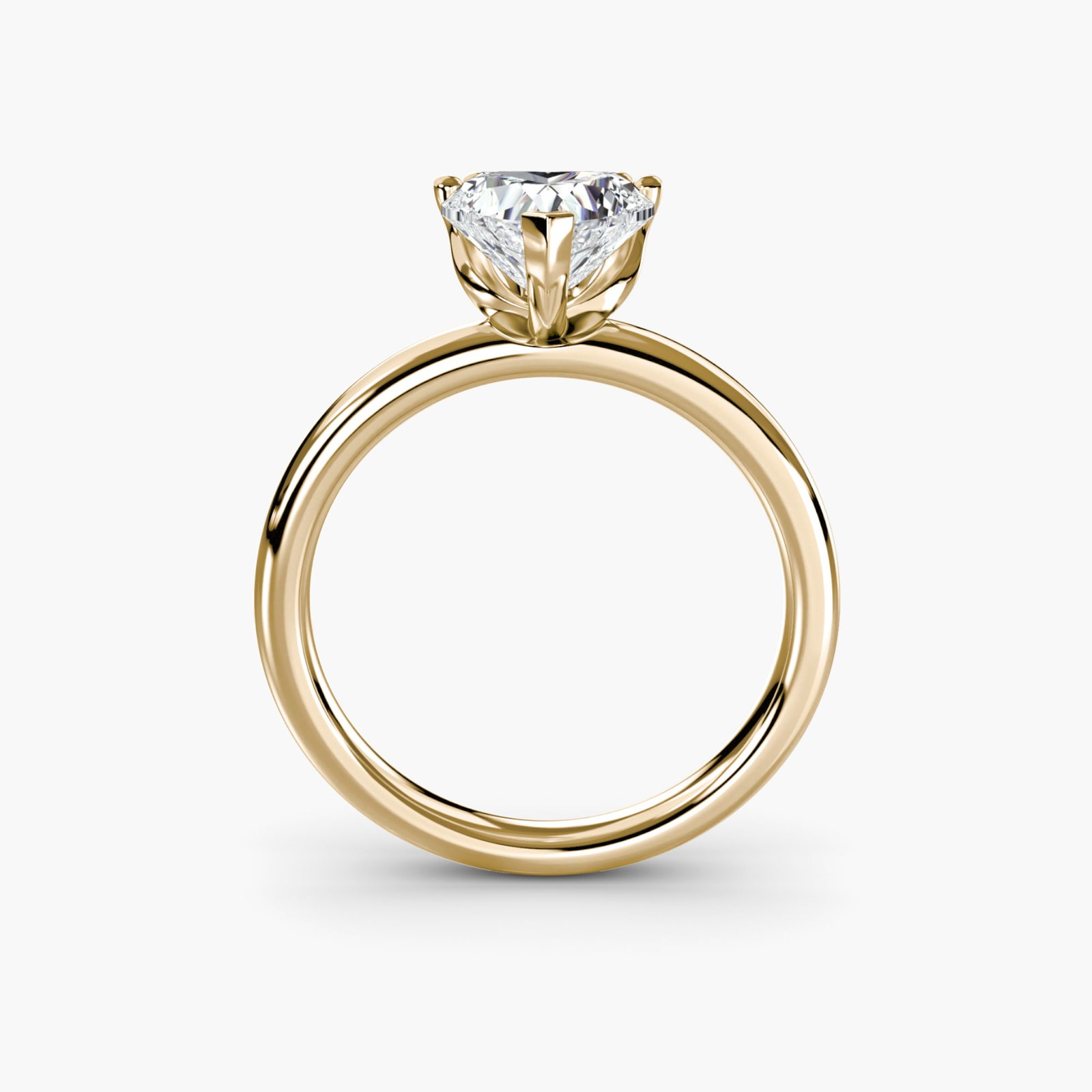 Solitaire Heart 14Kt Yellow Gold Ring Setting: Solitaire Heart 14Kt Yellow Gold Ring Setting 14Kt Yellow Gold Heart Ring Setting - A delicate and elegant design, this solitaire heart ring setting showcases its simplicity with precision. Made from