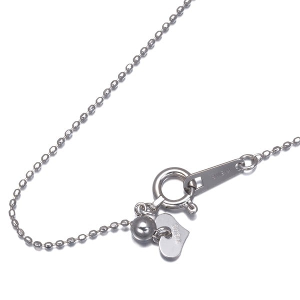 Cut 18K White Gold Ball Bead Chain Necklace 45cm 750: Cut 18K White Gold Ball Bead Chain Necklace 45cm 750 18k White Gold Ball Bead Chain Necklace, 45cm long. This elegant necklace showcases an 18k white gold chain with a classic ball bead design, crafte