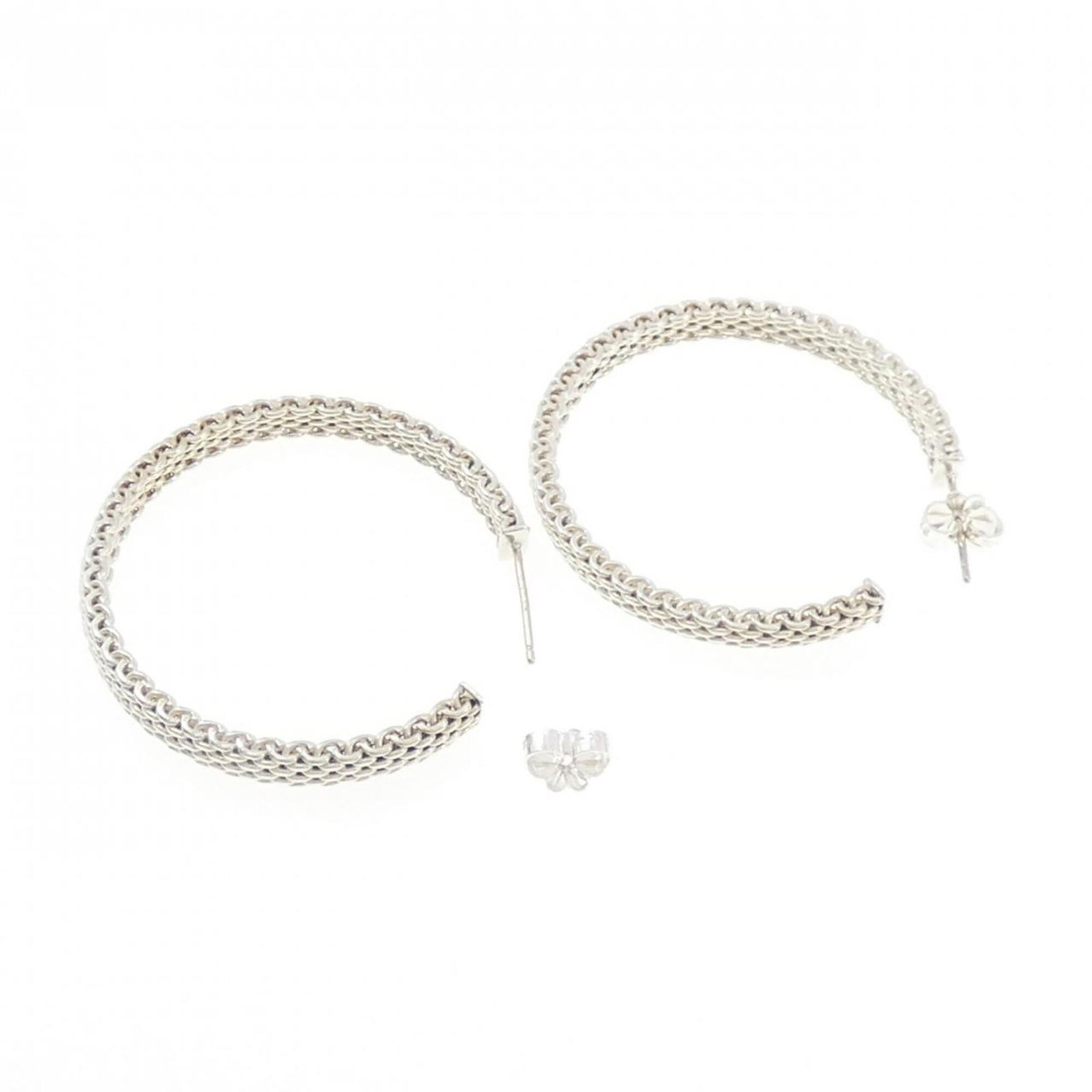 Silver earrings ring Tiffany - 3