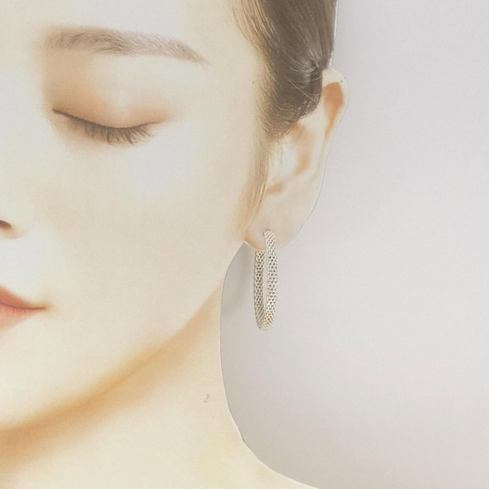 Silver earrings ring Tiffany - 4