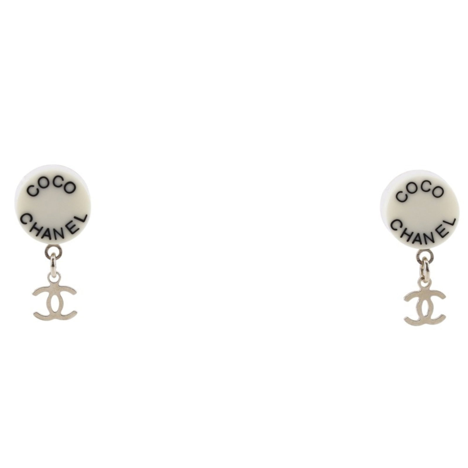 Chanel Stud Earrings: Chanel Stud Earrings Black and gold stud earrings from Chanel, featuring a sleek design with a subtle touch of luxury. Made in the iconic style of the French fashion house, these earrings showcase a