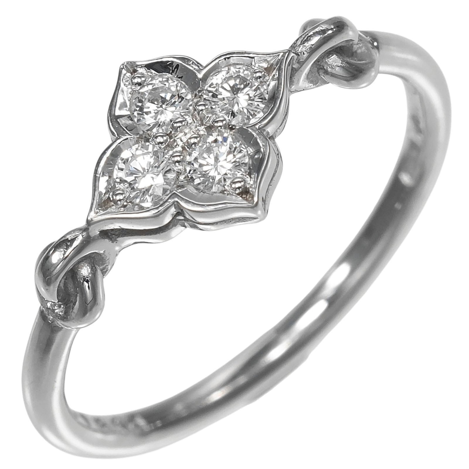 White Gold Cartier Band Ring 18K: White Gold Cartier Band Ring 18K This 18K white gold band ring from Cartier features a diamond stone and measures 15.50mm in inner diameter, making it a stylish addition to any outfit. The ring has