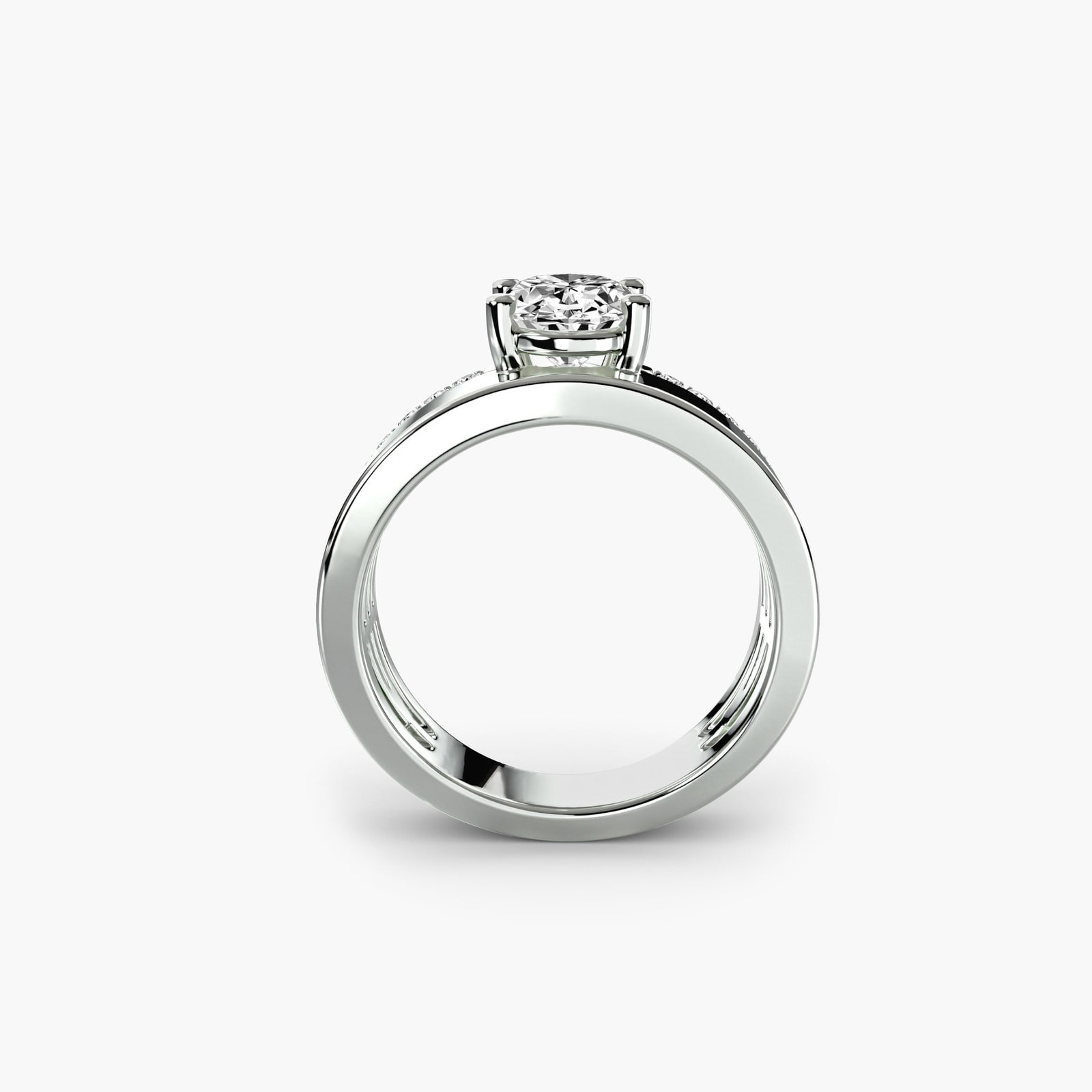 Vintage Oval 950 Platinum Ring Setting: Vintage Oval 950 Platinum Ring Setting Oval oval setting made from 950 platinum, available in various carat weights ranging from 1.5 to 3 carats. The ring features a total of 16 side stones weighing 0