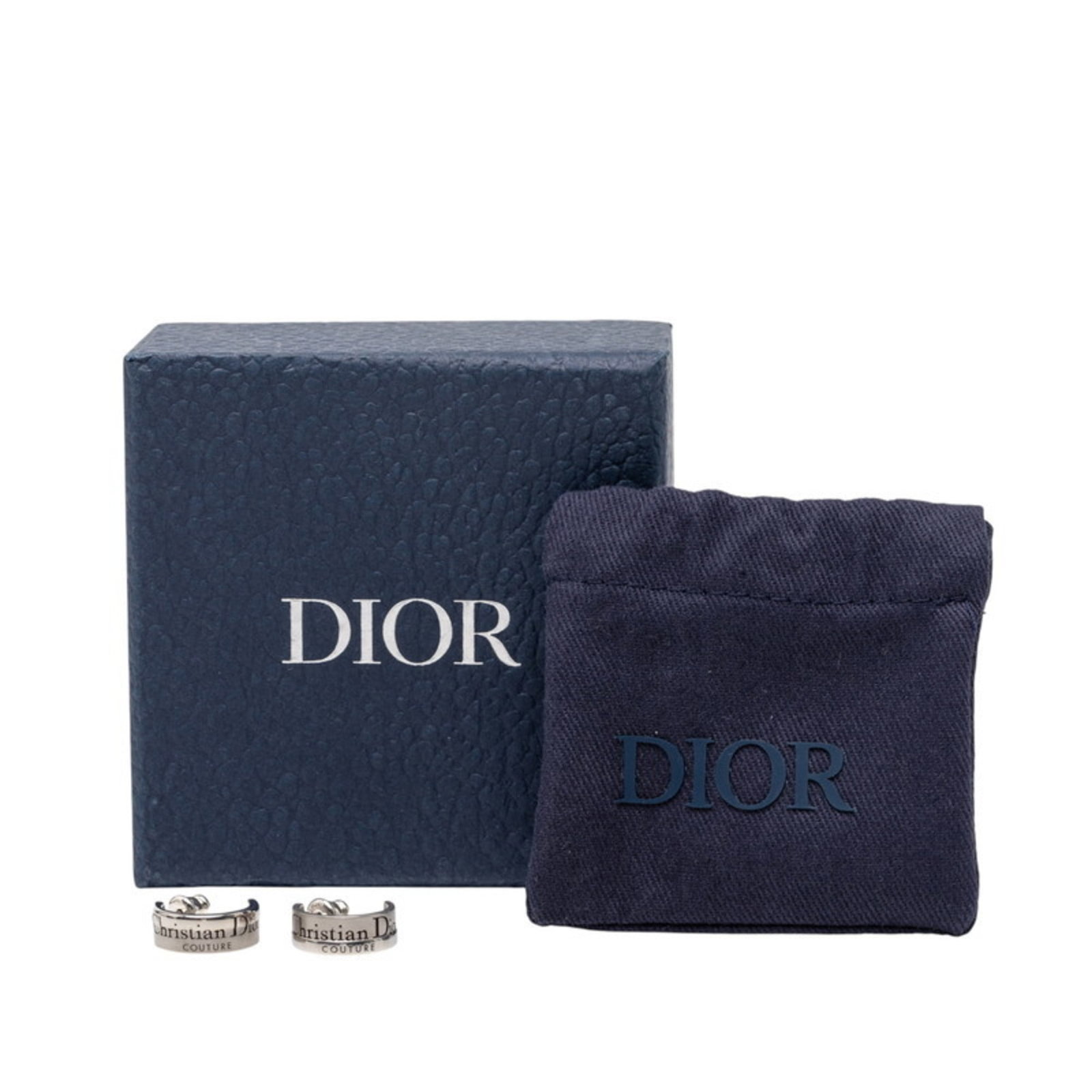 Dior Stud Earrings Silver 925 - 4