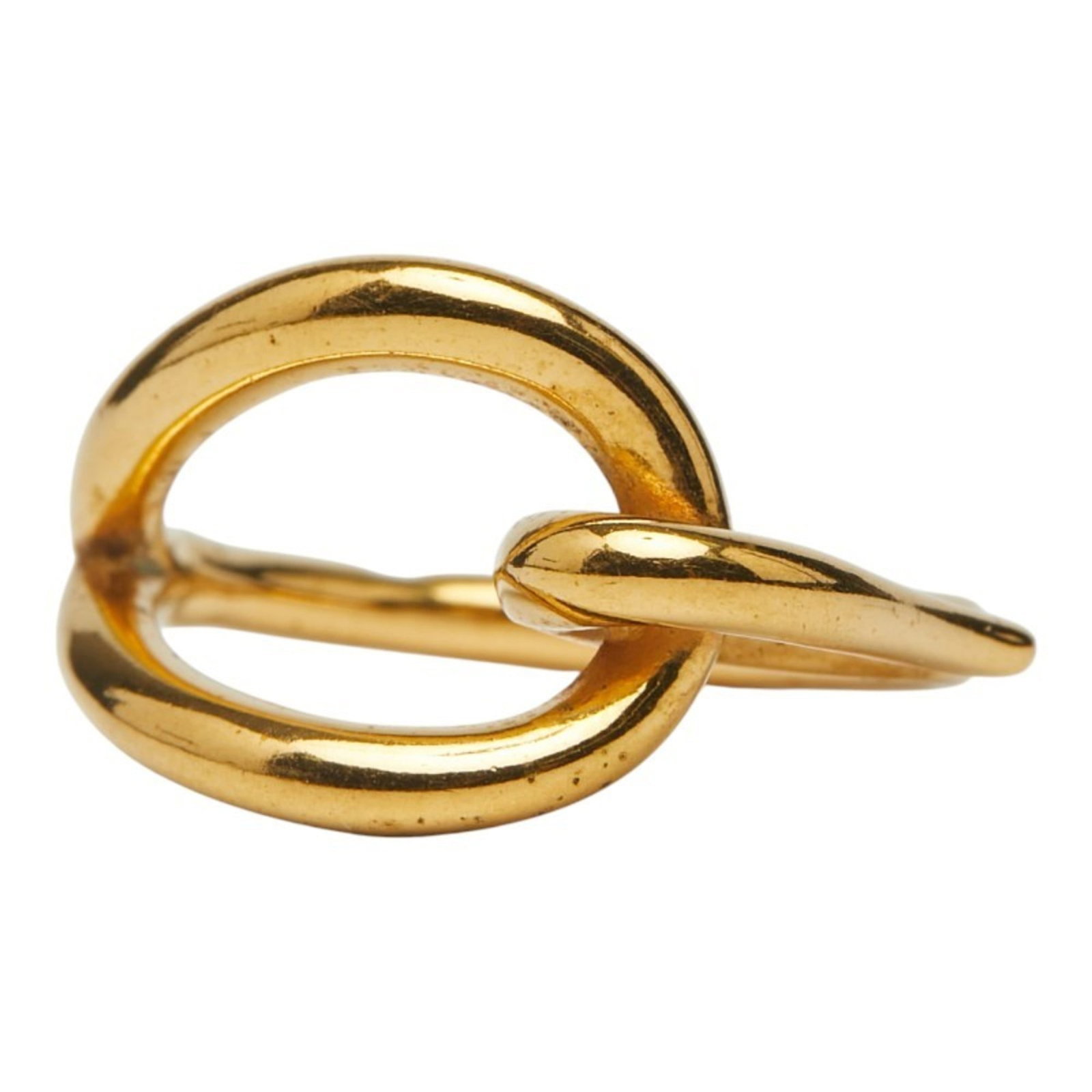 Hermes Jumbo Scarf Ring Gold Plated Women'S Hermes (1 of 4)