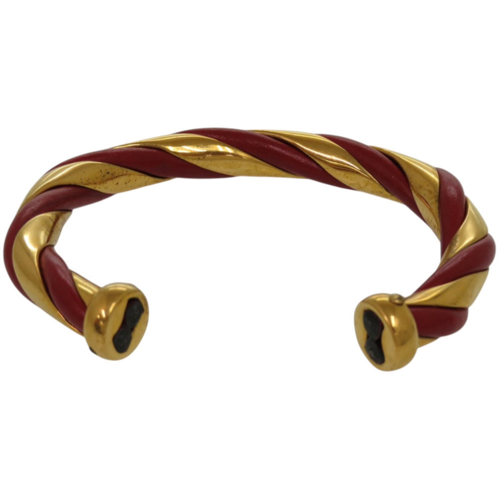Metal leather bangle Hermes - 2