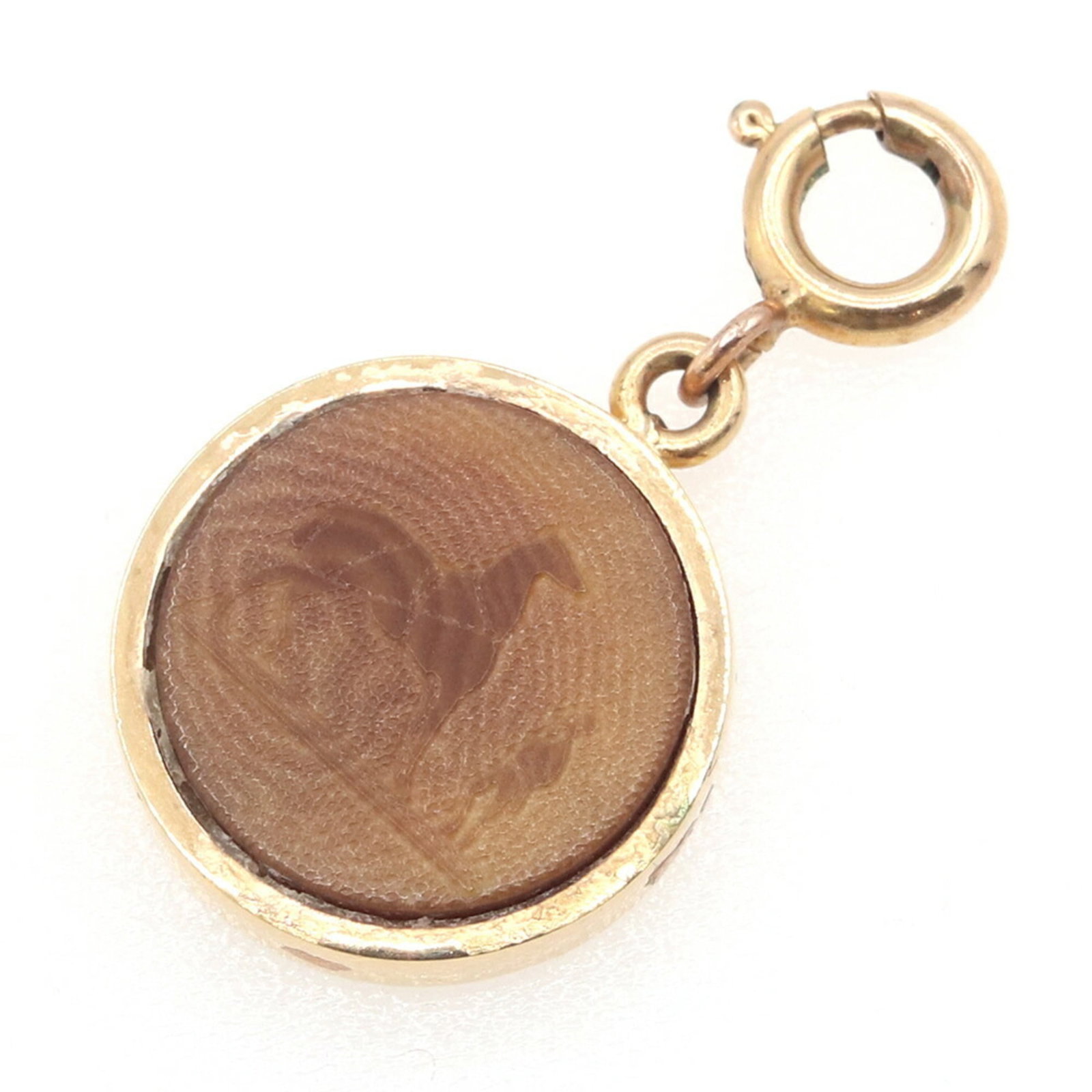 Hermes Pendant Top Beige Brown Metal Head Necklace Charm For Women.: Hermes Pendant Top Beige Brown Metal Head Necklace Charm For Women. Beige Brown Metal Head Necklace Charm For Women features a classic Hermes design with a top-beige, brown metal head pendant. The cha