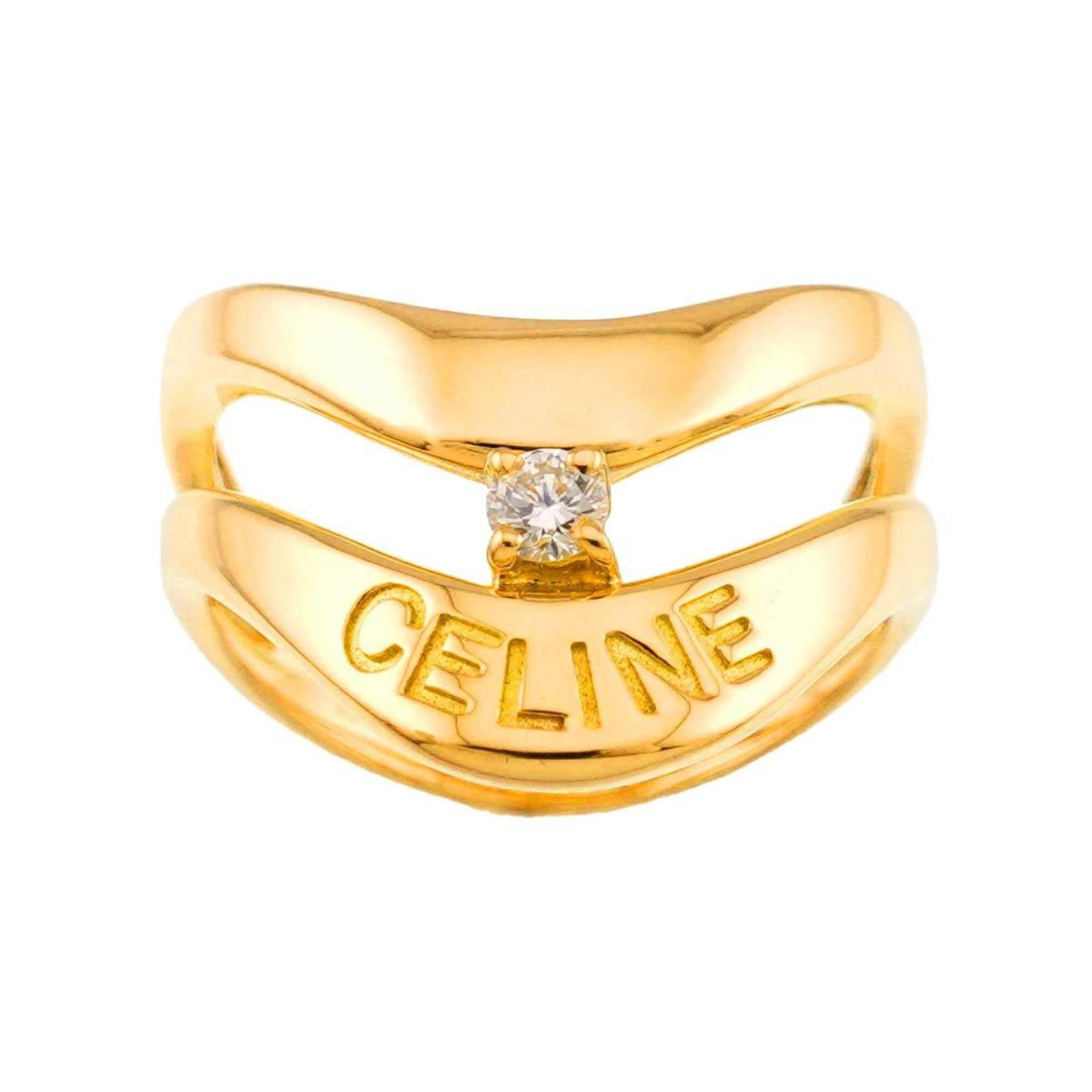 Celine ring band yellow gold 18k: Celine ring band yellow gold 18k Yellow gold 18k Celine ring band, a refined and elegant accessory for women. Made from high-quality yellow gold (18K), this band features a sleek design that complemen