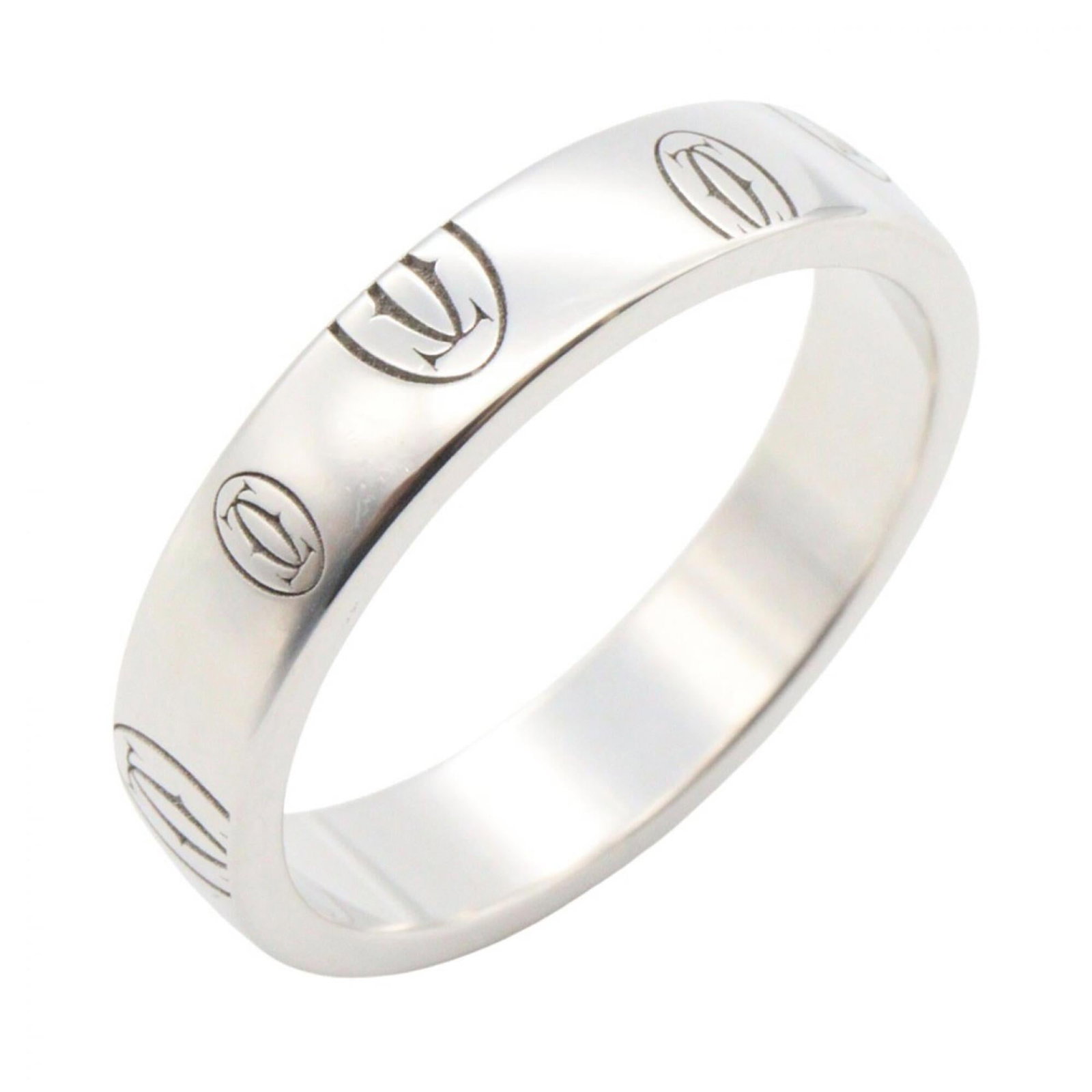White Gold Cartier Band Ring 18K: White Gold Cartier Band Ring 18K 18K White Gold Cartier Band Ring for Women - Like New Condition. This beautiful band ring features 18K white gold material and showcases a classic design that exudes e