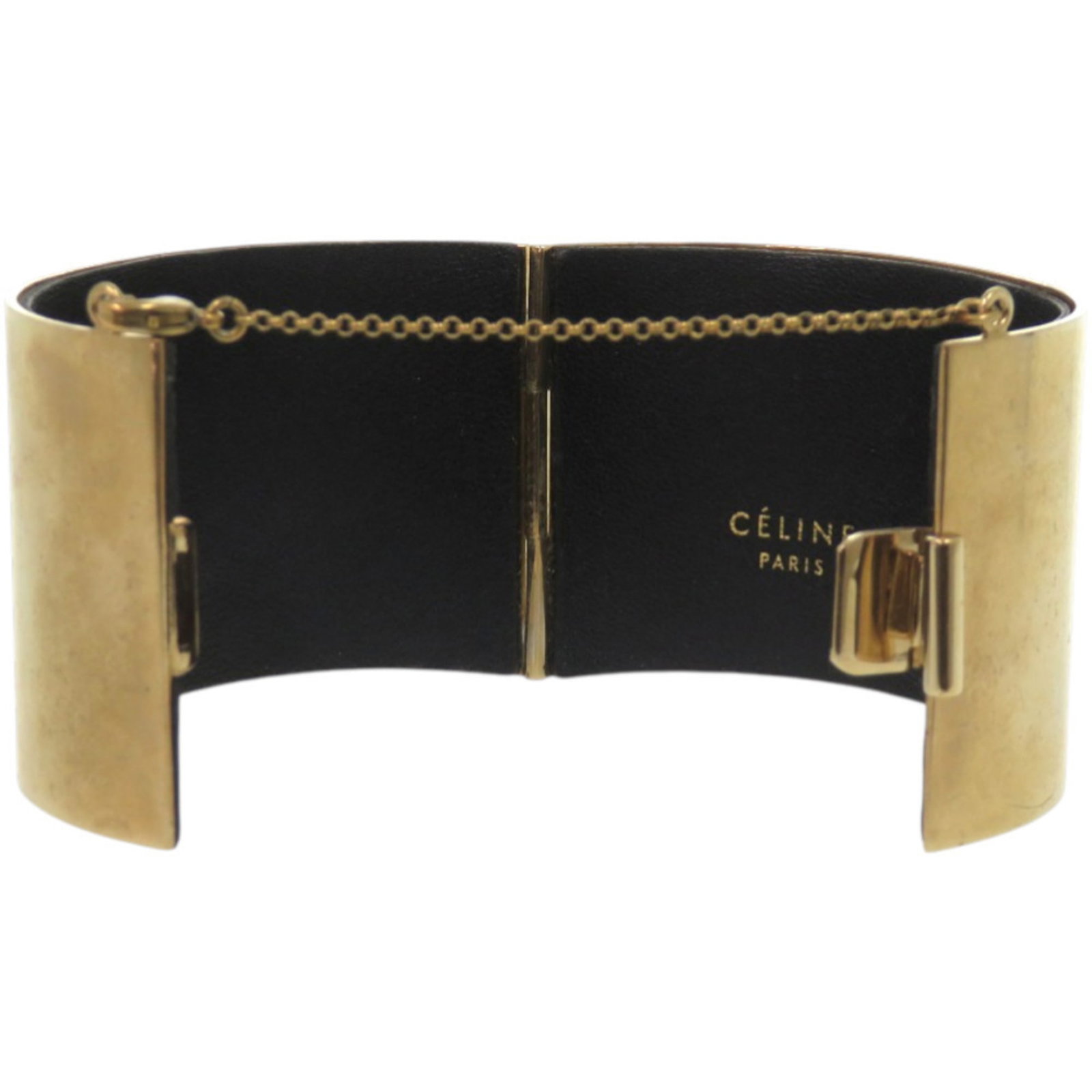 Celine Bangle Leather Metal - 4