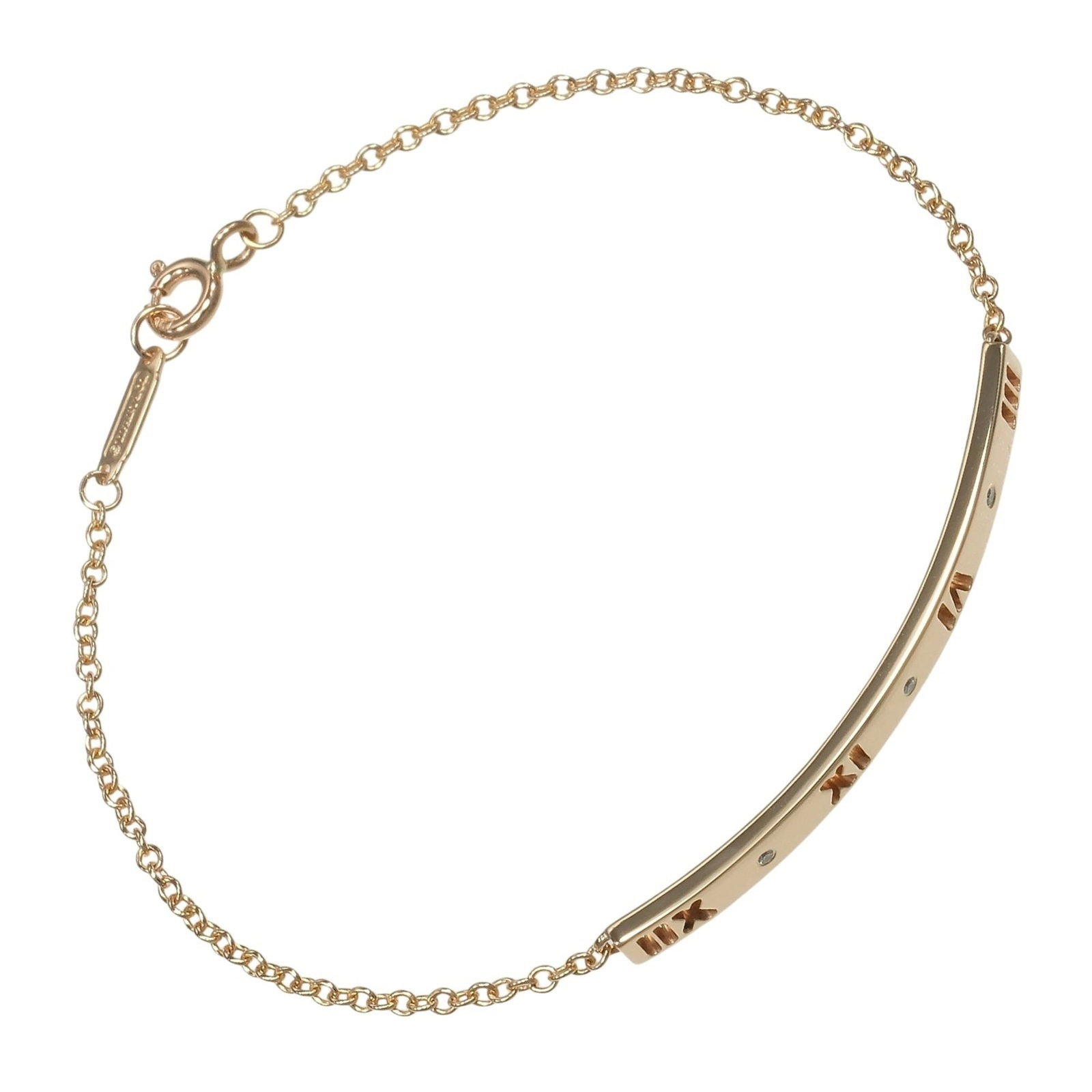 Pink Gold 18K Tiffany Charm Bracelet: Pink Gold 18K Tiffany Charm Bracelet Pink Gold 18K Tiffany Charm Bracelet. This 16.8cm / 6.61'' charm bracelet features pink gold (18K) construction, adding a touch of luxury to any outfit. With some