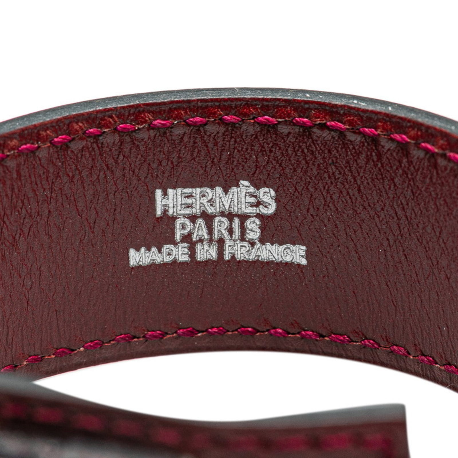 Calf Leather Hermes Box Bangle - 4