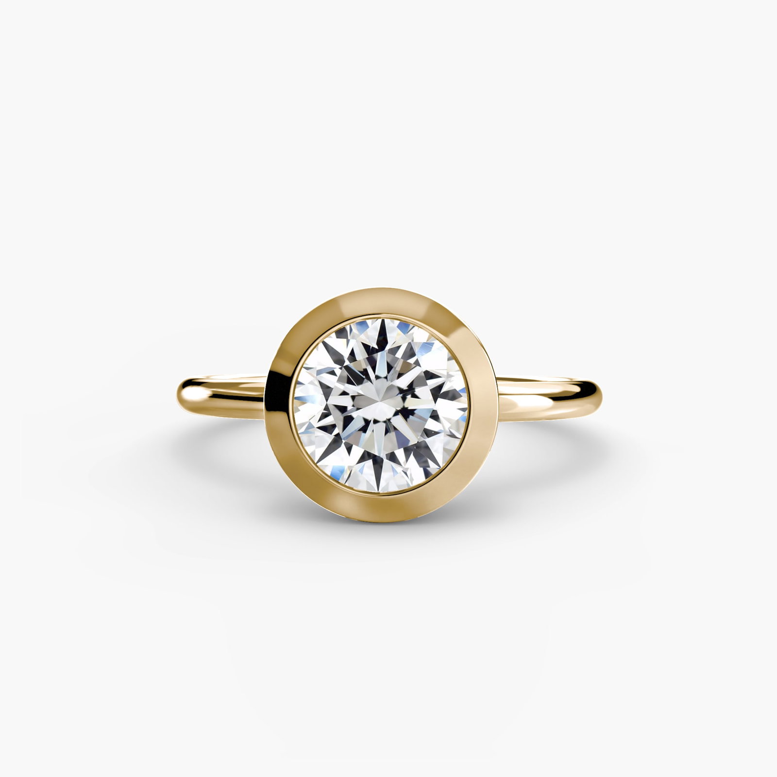 Solitaire Round 18Kt Yellow Gold Ring Setting - 2