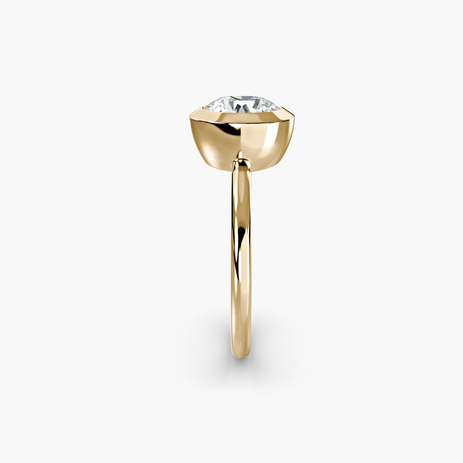 Solitaire Round 18Kt Yellow Gold Ring Setting - 3