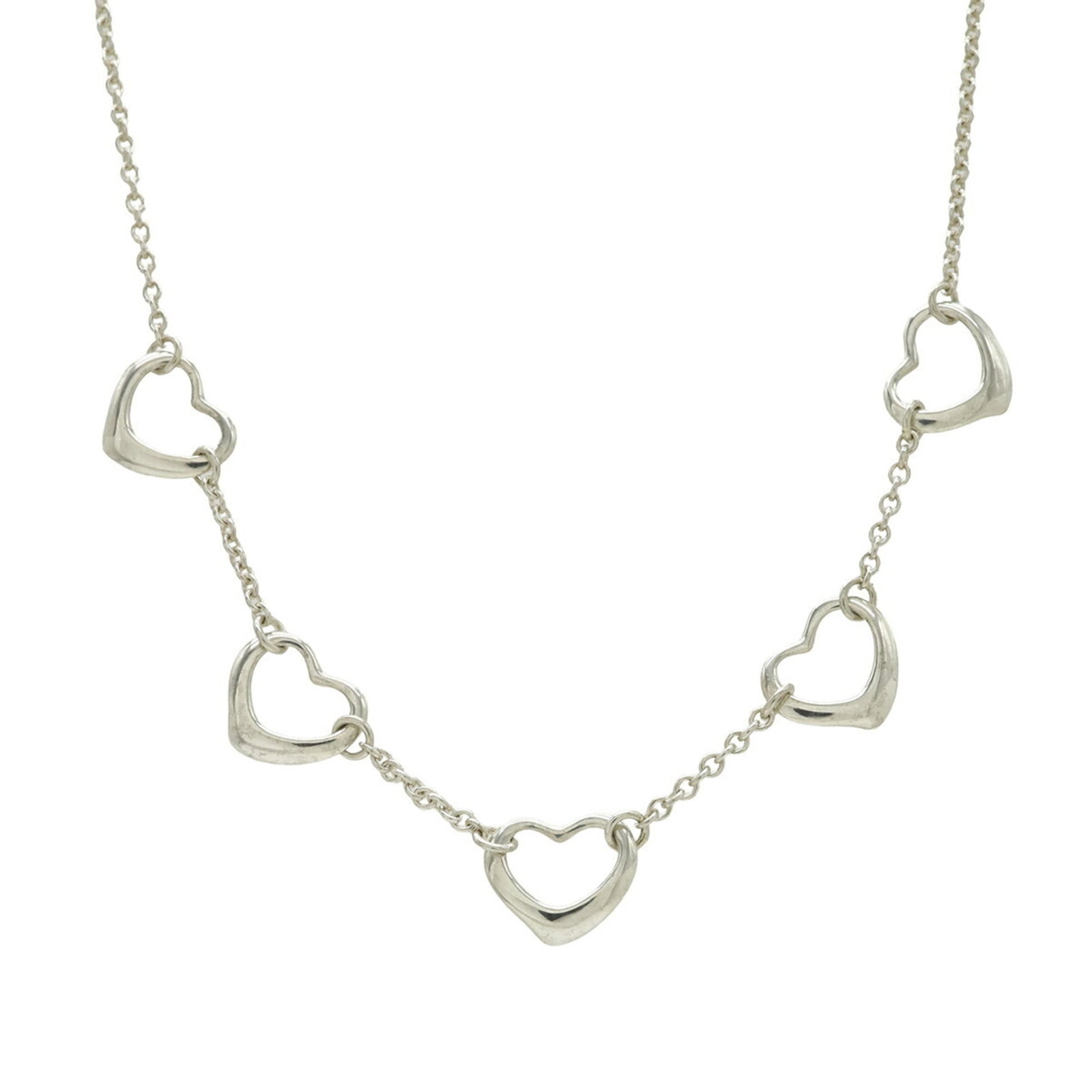 Tiffany&Co. Tiffany Elsa Peretti Heart Pendant Necklace 5 Motifs Pieces Sv925 Ag925 Silver (1 of 7)