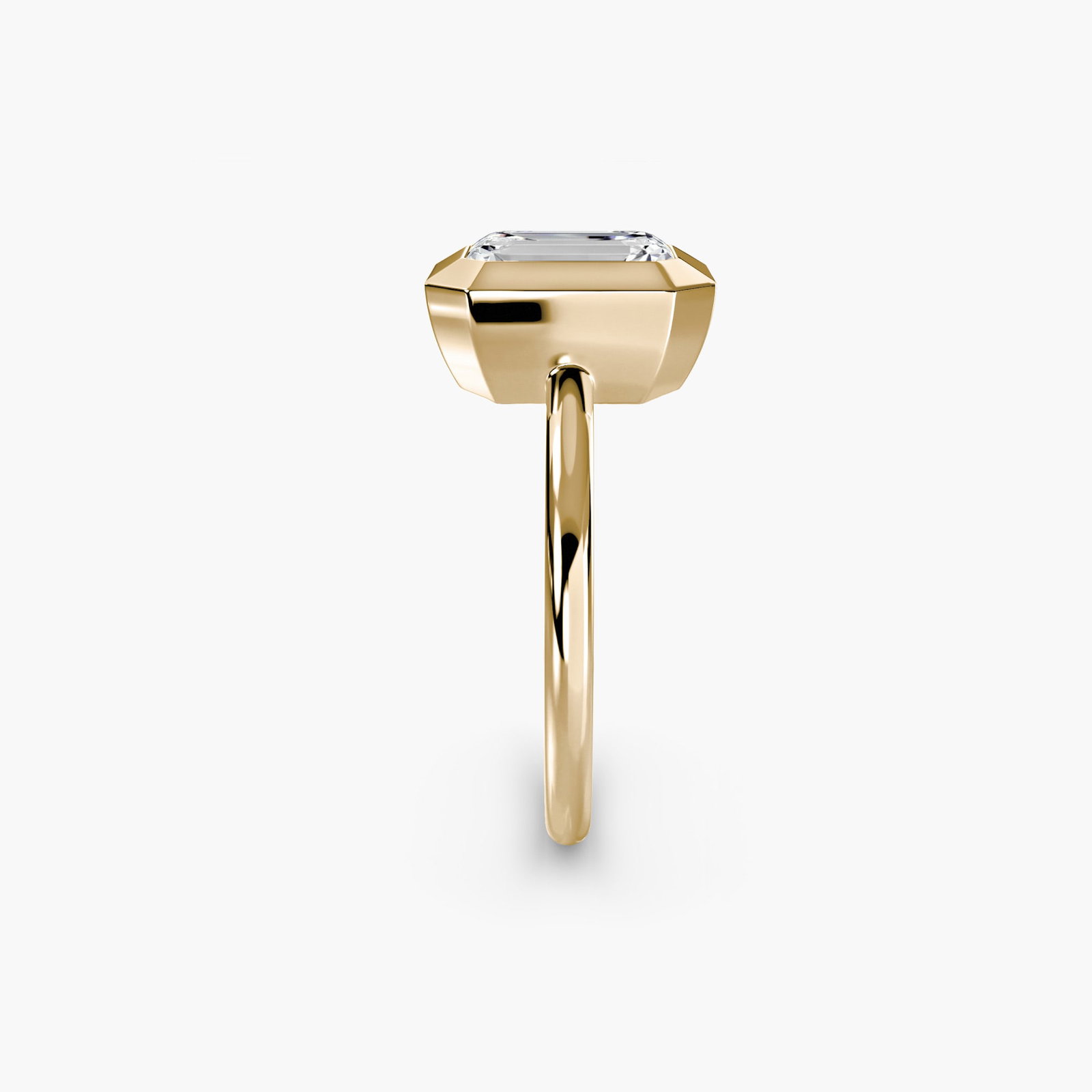 Solitaire Emerald 18Kt Yellow Gold Ring Setting - 3