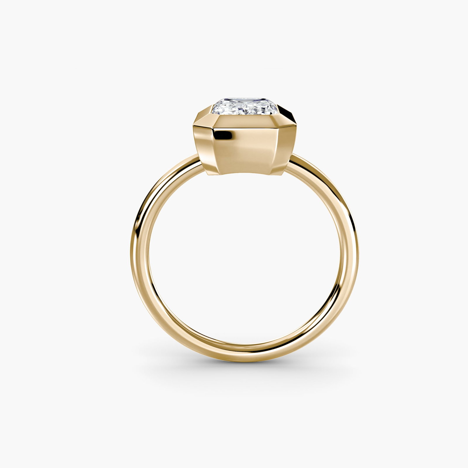 Solitaire Emerald 18Kt Yellow Gold Ring Setting - 4