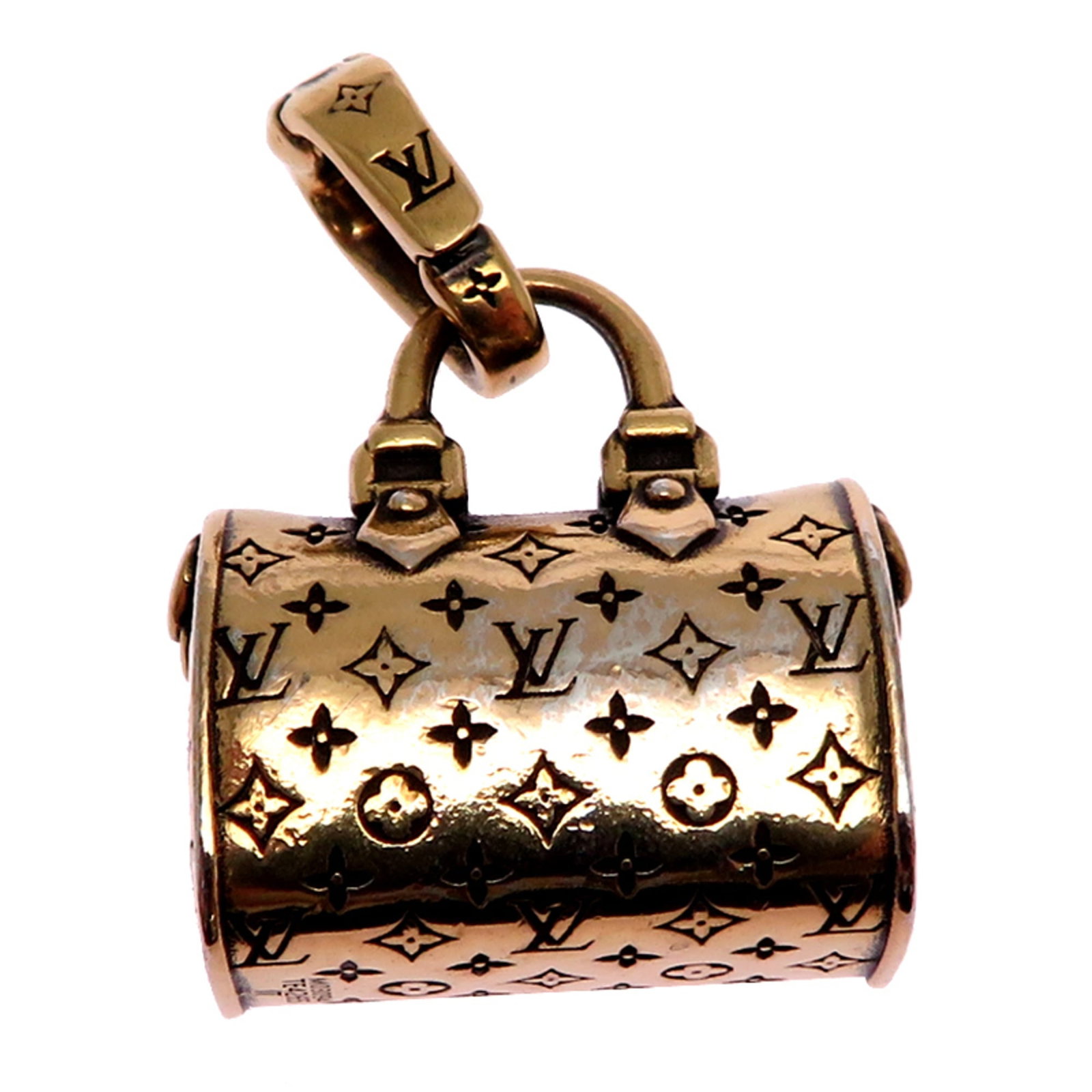 Louis Vuitton Handbag Charm Gold Plating: Louis Vuitton Handbag Charm Gold Plating Gold Plated Louis Vuitton Handbag Charm in Good Condition. This gold plated charm features the iconic Louis Vuitton design and measures 17mm x 26.7mm. Traces o