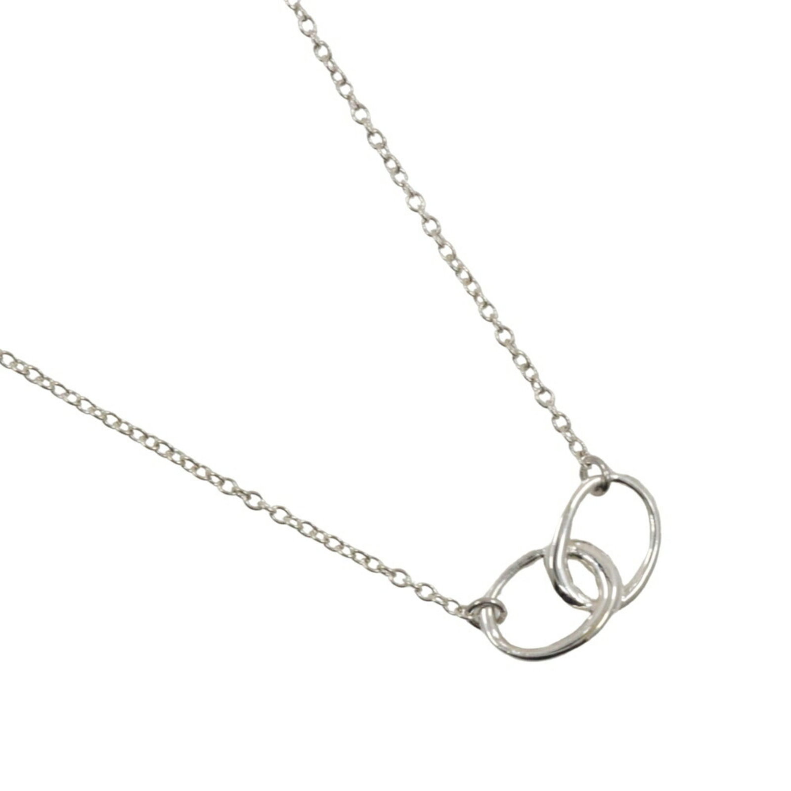 Tiffany & Co. Double Loop Necklace Silver 925 Approx. 1.69G Loop Women'S (1 of 7)