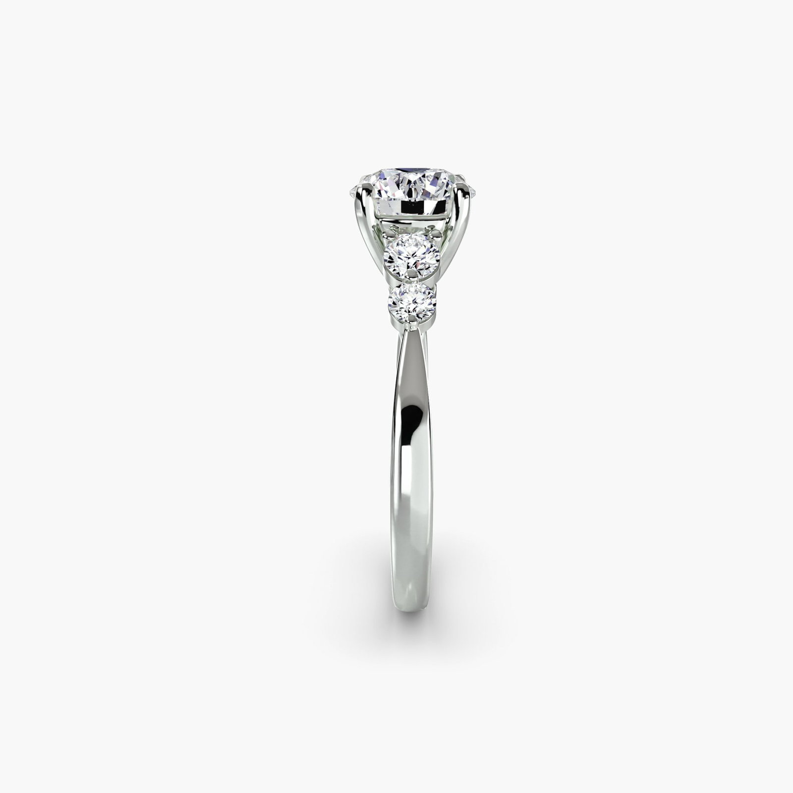 Solitaire Round 18Kt White Gold Ring Setting - 3