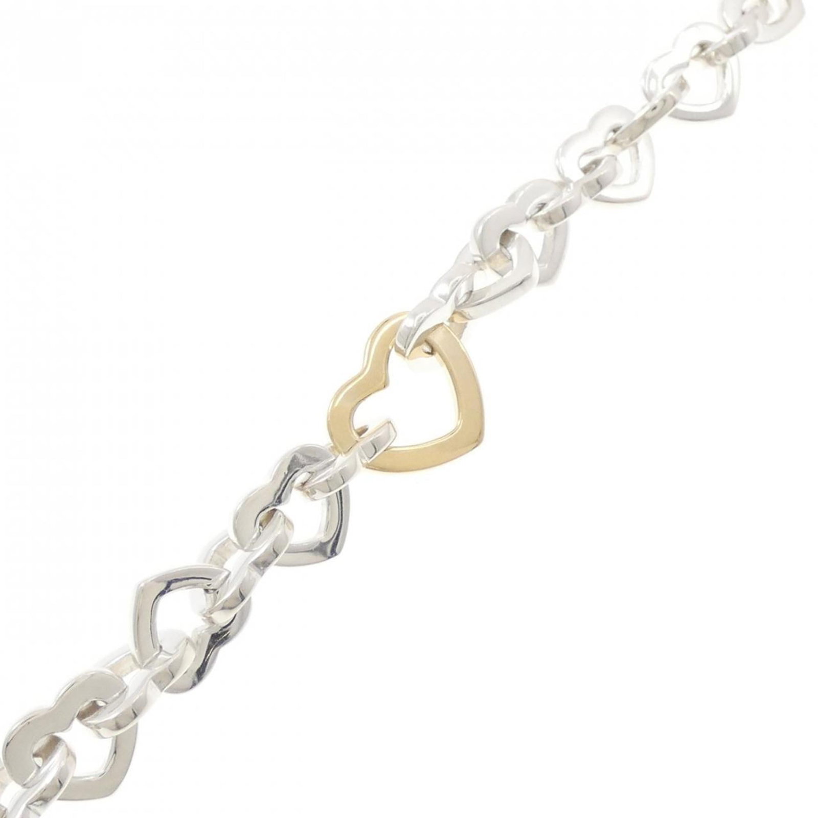Tiffany Link Bracelet Silver 925 Yellow Gold (18K): Tiffany Link Bracelet Silver 925 Yellow Gold (18K) Silver 925 Yellow Gold (18K) Link Bracelet from Tiffany, featuring a classic design with a subtle yellow gold accent. The bracelet boasts a durable