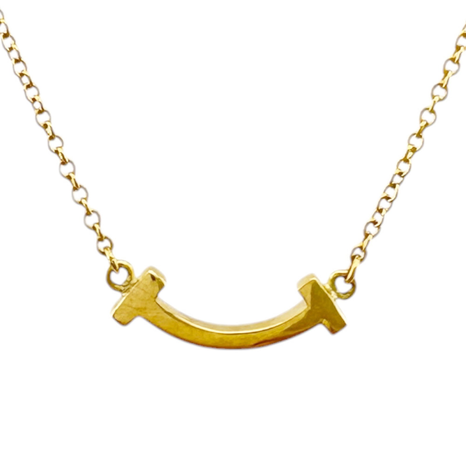 Tiffany & Co. T Smile Necklace 18K Gold Women'S. (1 of 8)