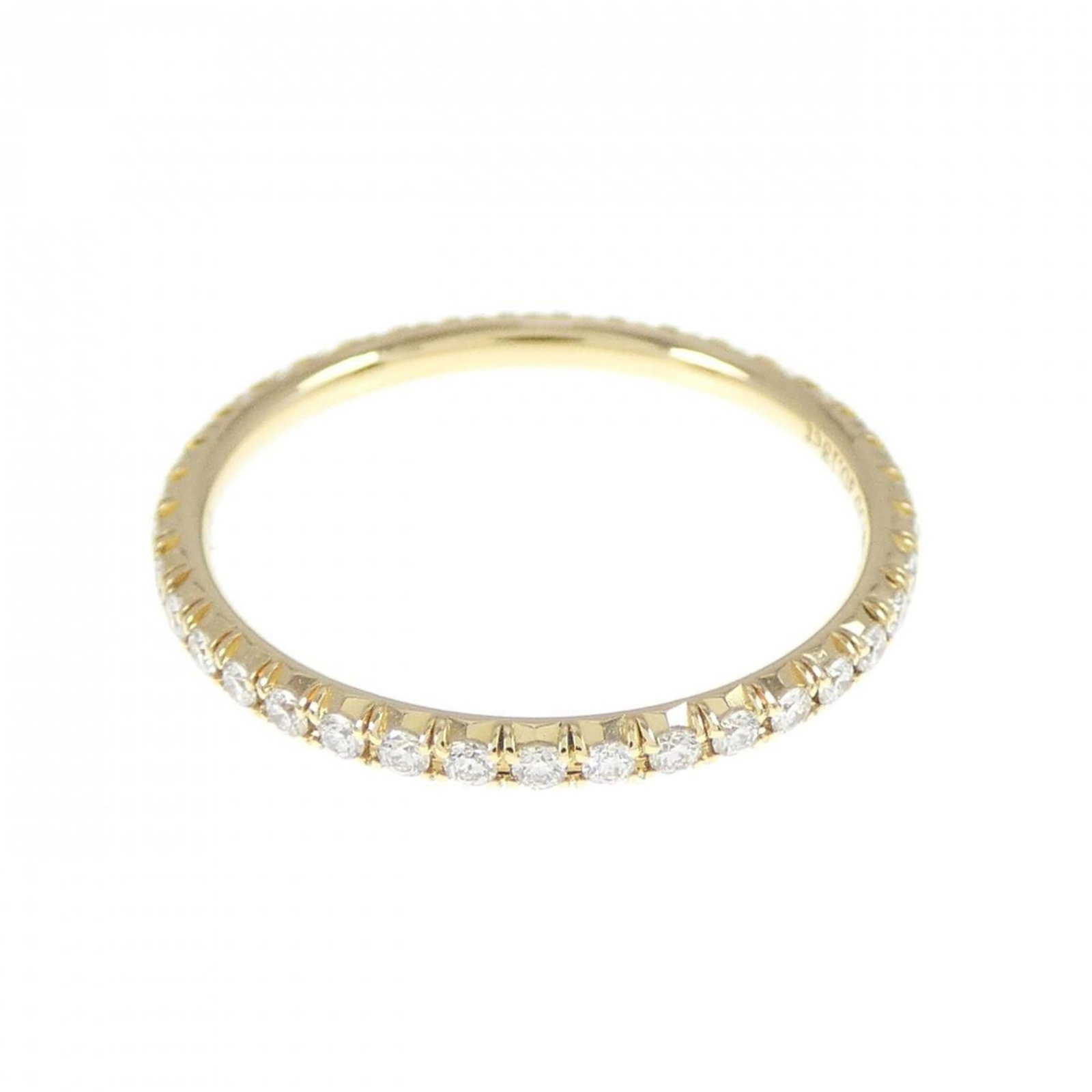 Tiffany Ring Gold Yellow 18K: Tiffany Ring Gold Yellow 18K Yellow gold band ring with a diamond stone, crafted in 18K. The ring bears some signs of usage and minor scratches, but remains in very good condition overall. This Tiffan