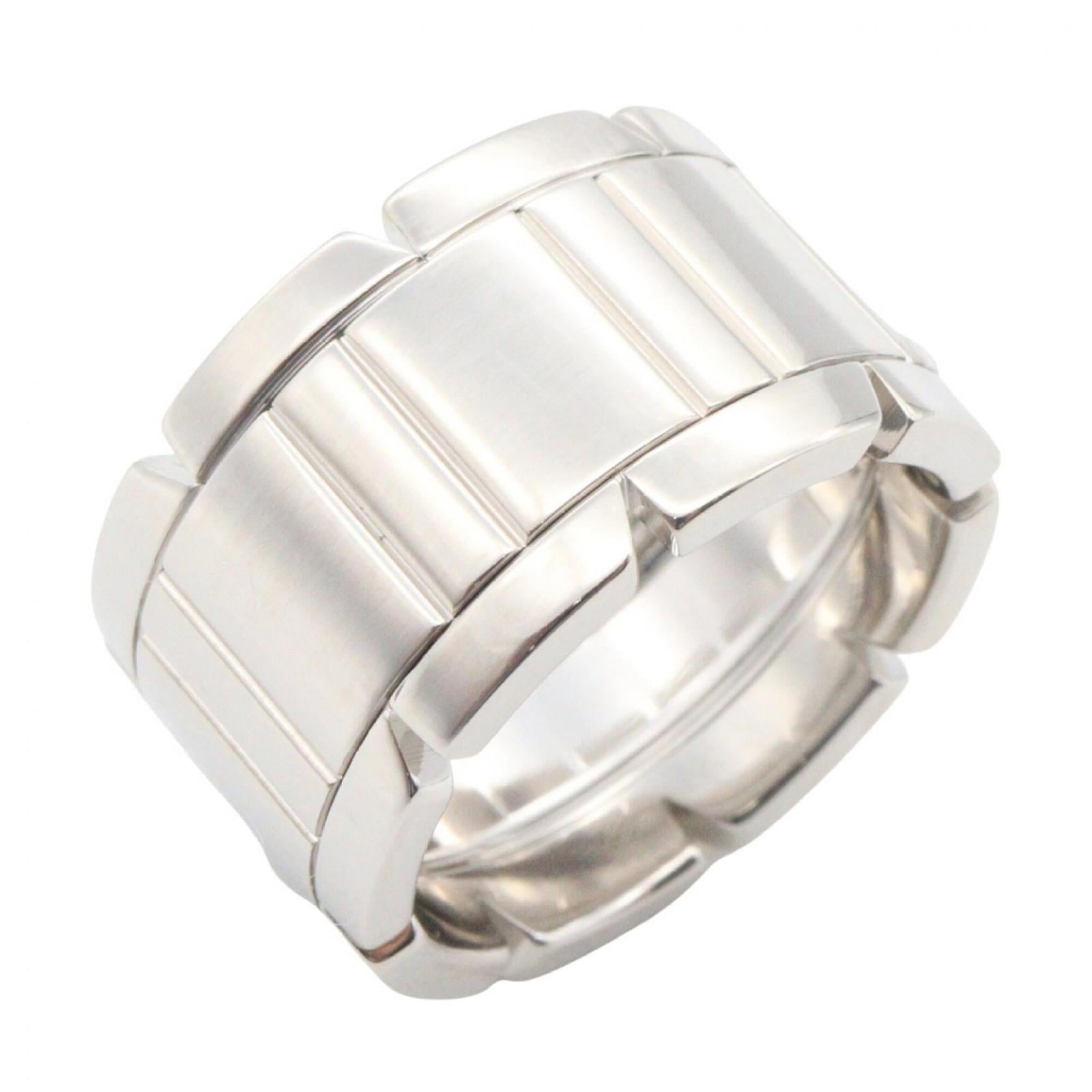 White Gold Cartier Band Ring 18K: White Gold Cartier Band Ring 18K 18K White Gold Cartier Band Ring for Women - Like New Condition. This beautiful band ring features 18K white gold material and a sleek design, showcasing the iconic Ca