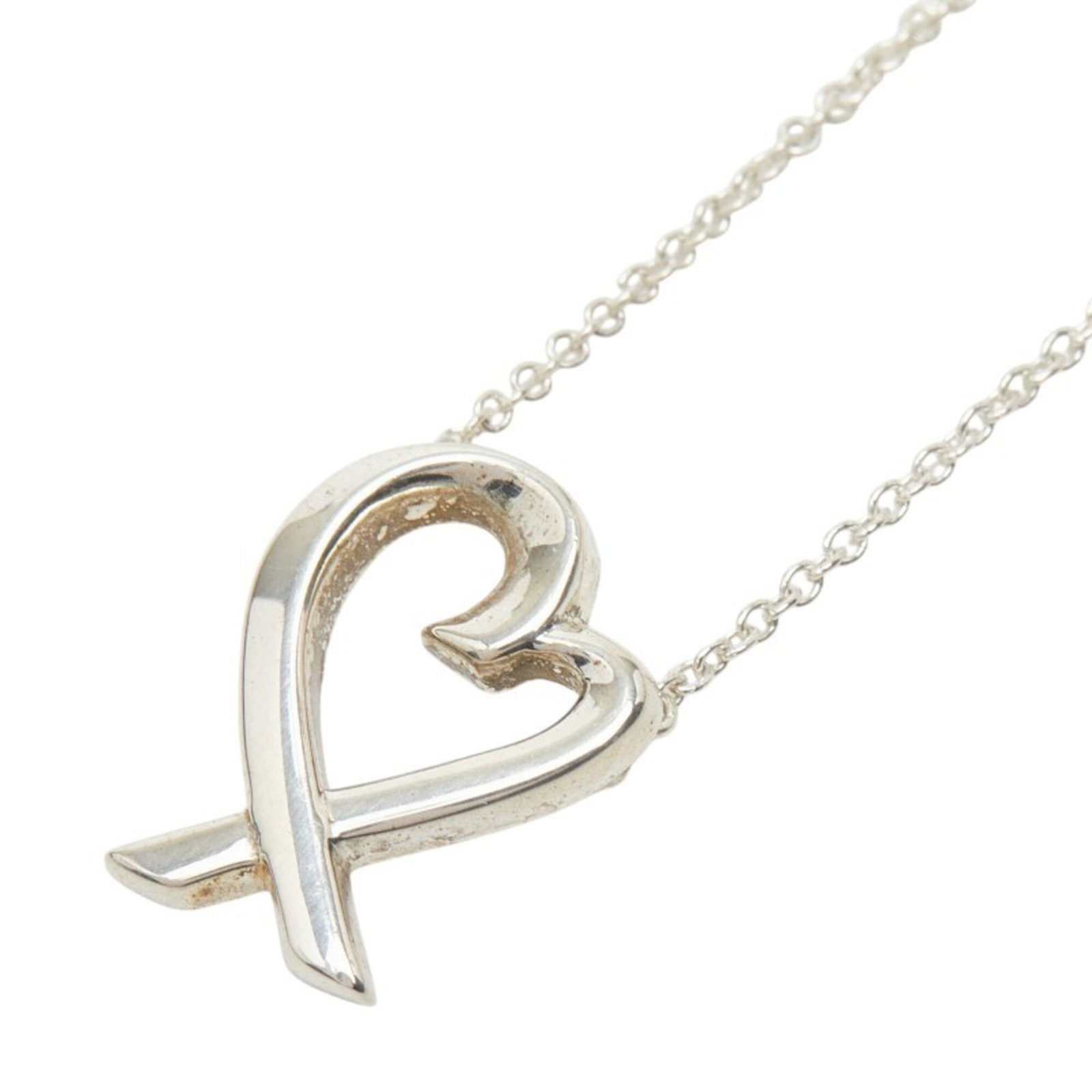 Tiffany & Co. Loving Heart Necklace Sv925 Silver Women'S.: Tiffany & Co. Loving Heart Necklace Sv925 Silver Women'S. Tiffany & Co. Loving Heart Necklace in sterling silver, featuring a 14.6mm x 11.2mm pendant with a 40 cm / 15.74'' chain. This necklace bears 