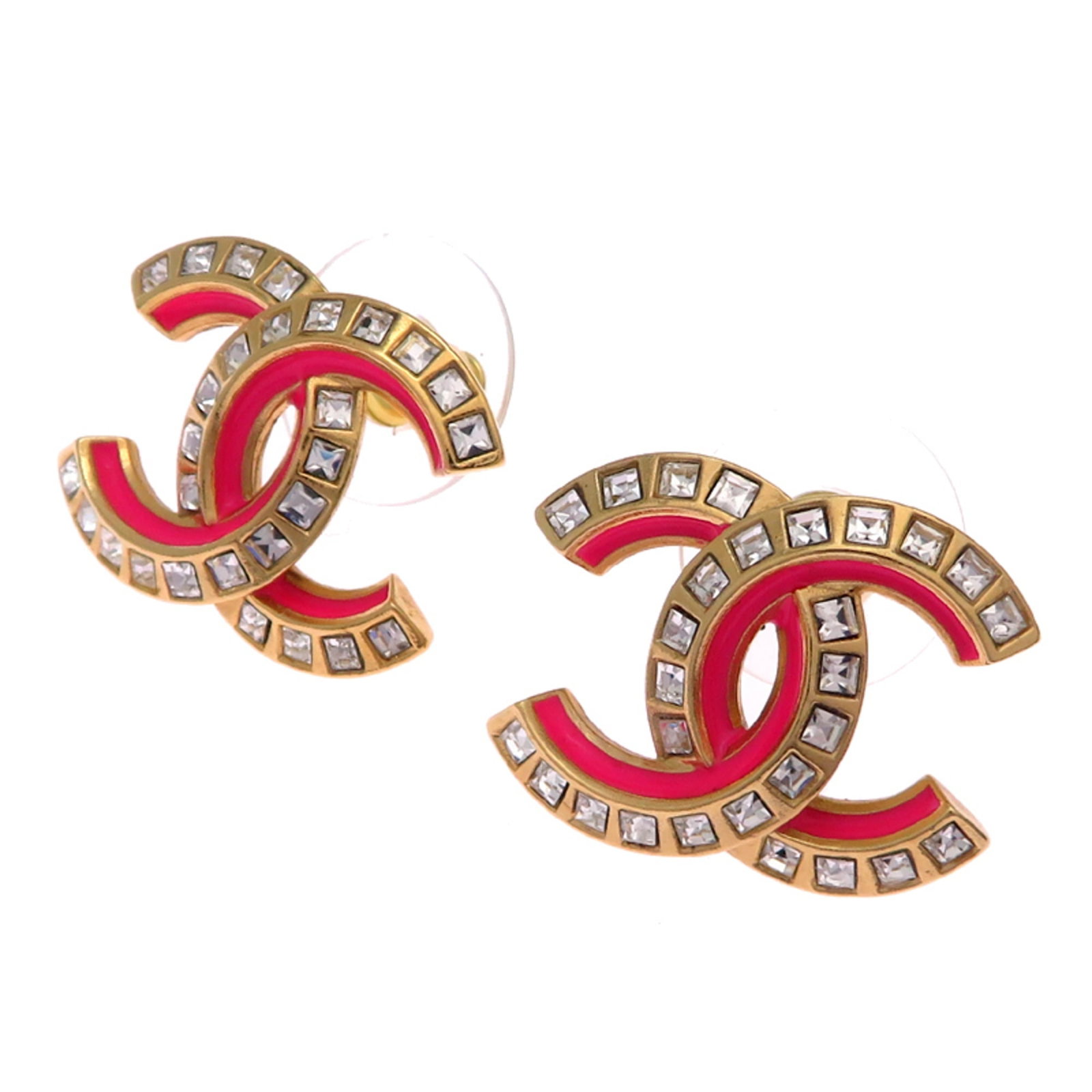 Chanel Stud Earrings Gold Plating: Chanel Stud Earrings Gold Plating Gold Plating Details Stand Out in These Chanel Stud Earrings, featuring gold plating and a classic stud design. The earrings are made from high-quality materials and 