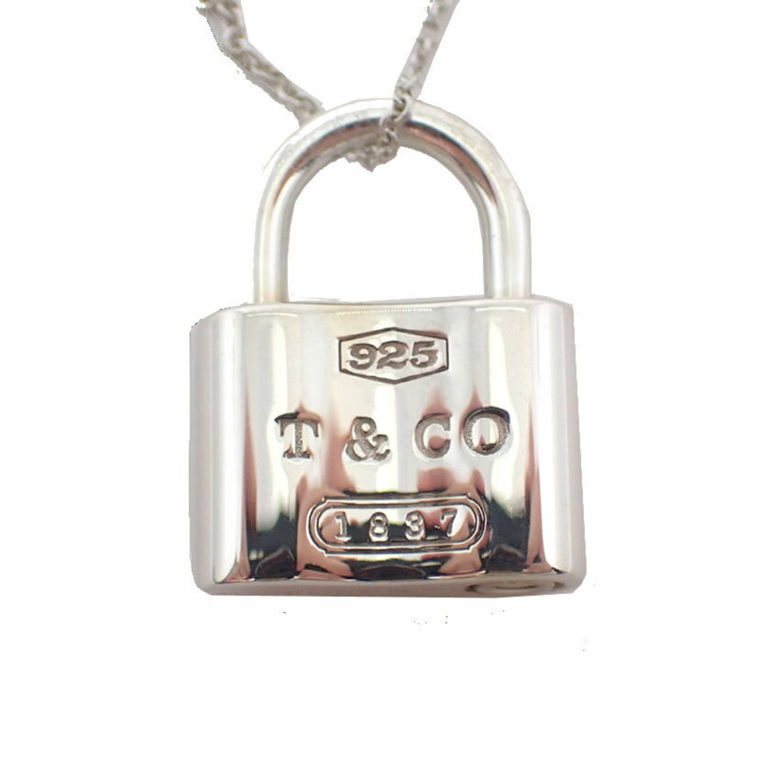 Cadena Necklace 925 Pendant 1837 Tiffany: Cadena Necklace 925 Pendant 1837 Tiffany Sterling silver necklace with 1837 Tiffany cadena pendant, crafted from high-quality materials. This beautiful piece features a classic design and measures