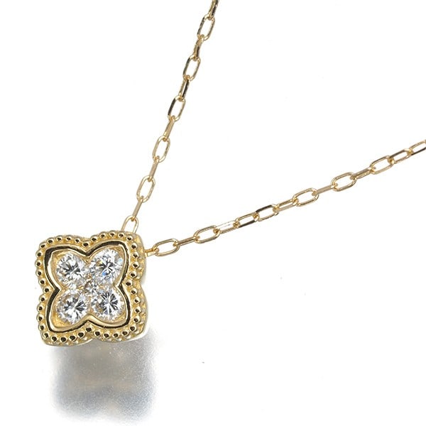 Milgrain diamond necklace gold 0.13ct yellow 750 18k ponte vecchio: Milgrain diamond necklace gold 0.13ct yellow 750 18k ponte vecchio Yellow gold pendant necklace featuring a natural 0.13ct diamond, crafted from 18k Ponte Vecchio metal. The milgrain detail adds a