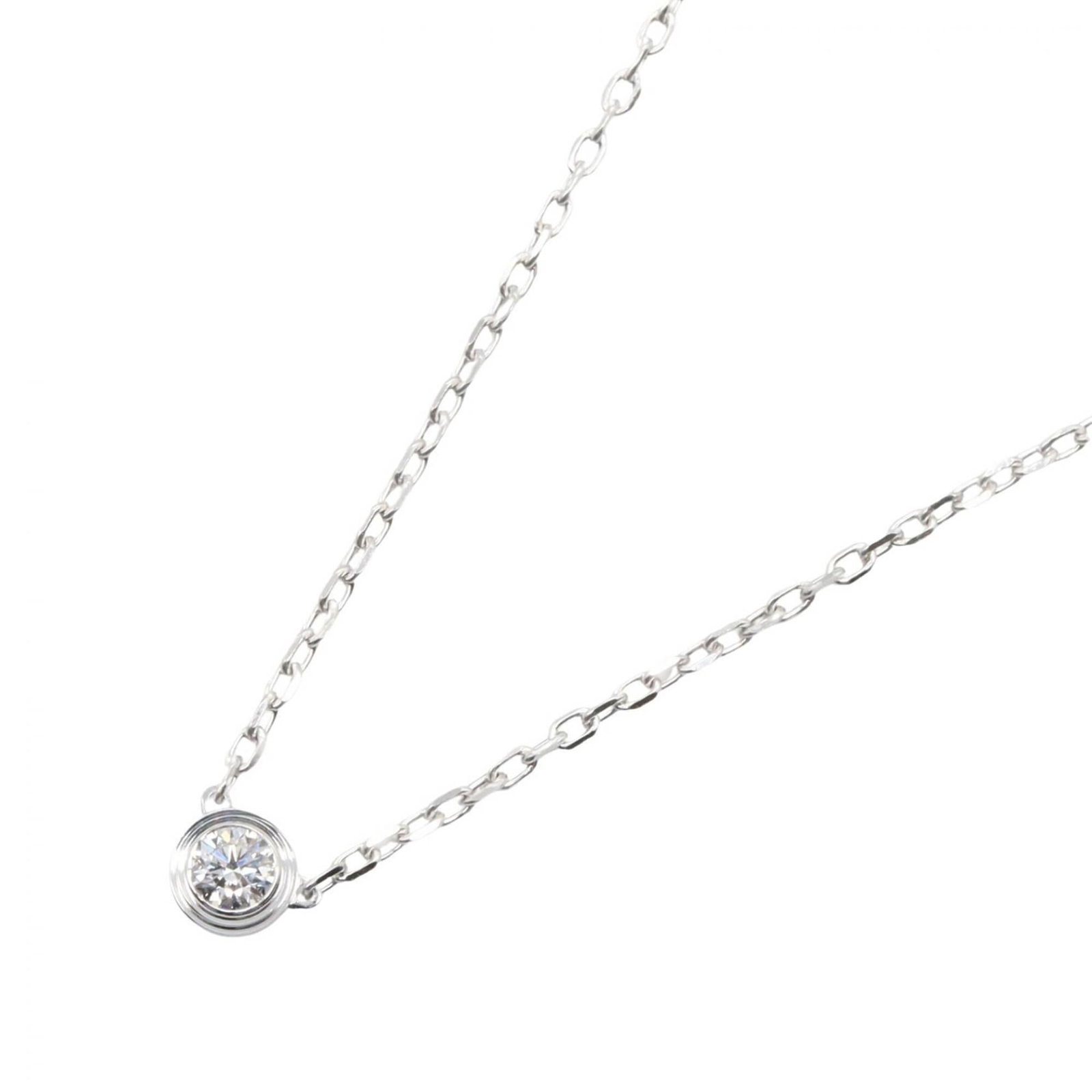 Cartier D'Amour Sm Necklace 18K White Gold (18Kwg) Diamond Women'S Silver/ Clear Tone B7215900: Cartier D'Amour Sm Necklace 18K White Gold (18Kwg) Diamond Women'S Silver/ Clear Tone B7215900 Cartier D'Amour Sm Necklace in 18K White Gold features a stunning diamond pendant, showcasing the luxury