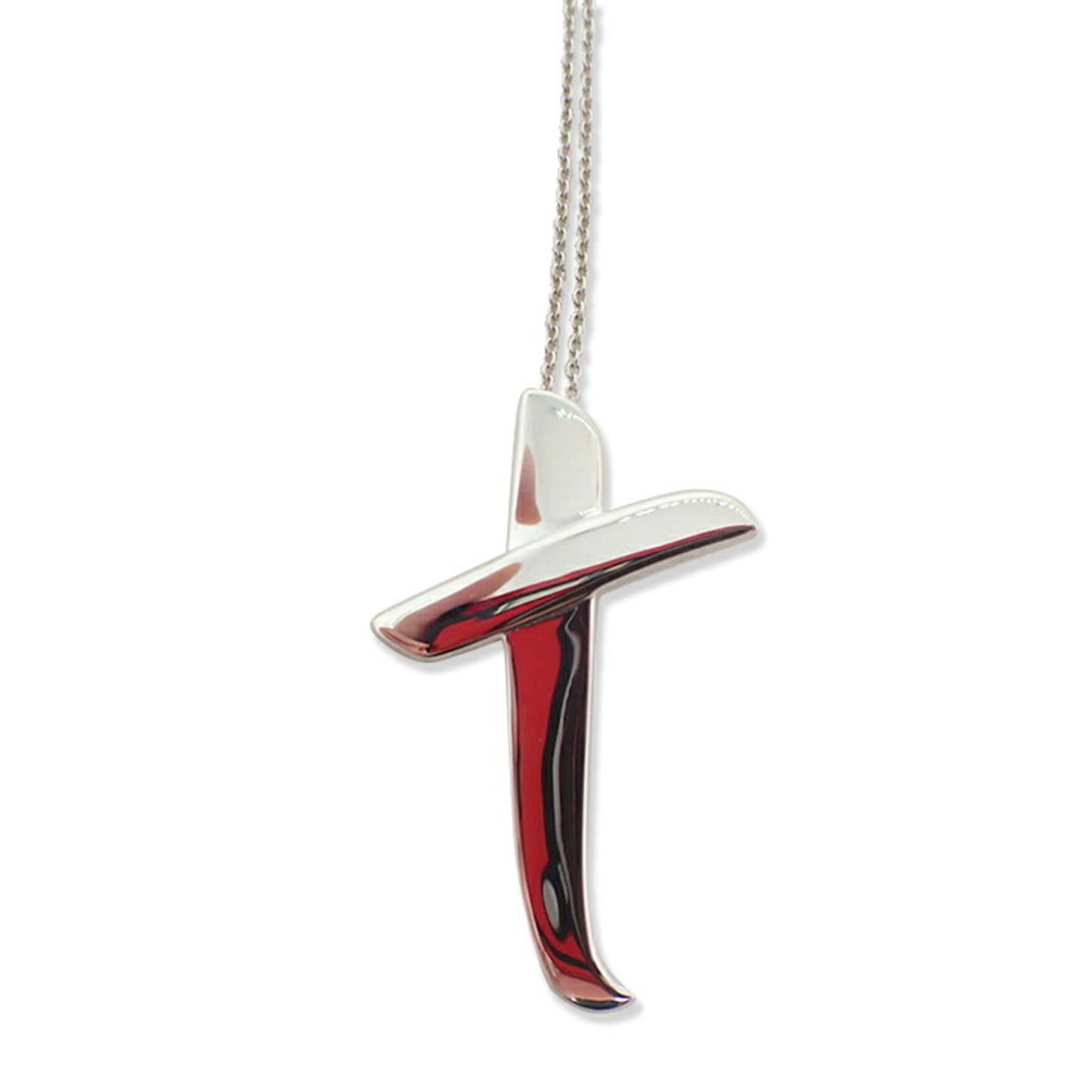 Tiffany Co 925 Paloma Picasso Kiss Necklace: Tiffany Co 925 Paloma Picasso Kiss Necklace Sterling silver necklace with a Paloma Picasso design, bearing her signature. The 925 Paloma Picasso Kiss Necklace features a pendant made from high-quality