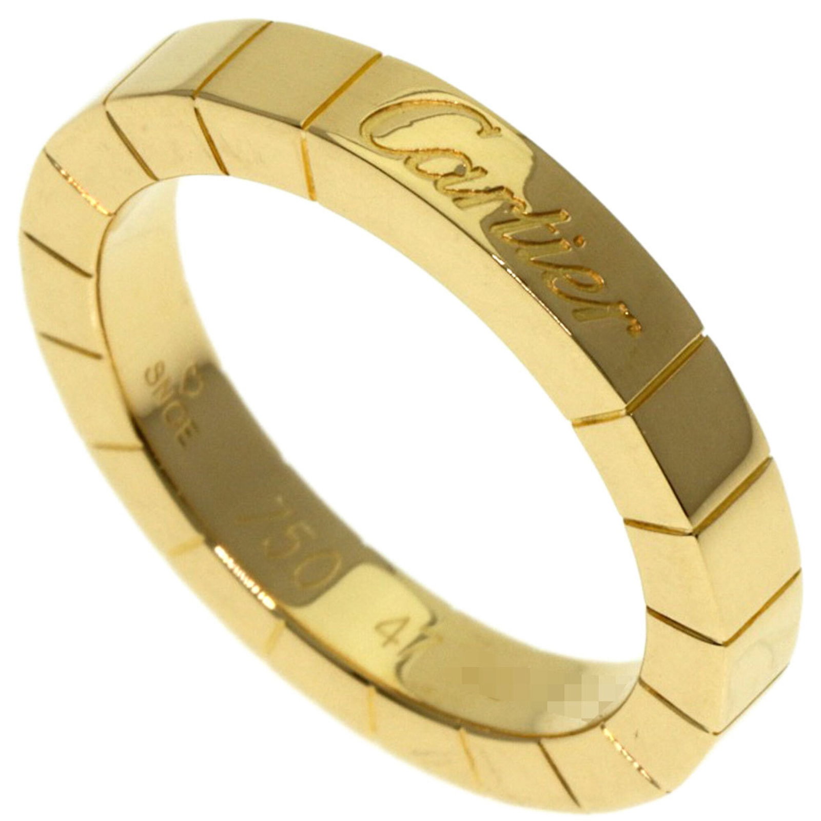 Yellow Gold Ring 18K Cartier: Yellow Gold Ring 18K Cartier 18K Yellow Gold Cartier Band Ring in excellent condition, featuring the iconic style of this luxury brand. A few minor scratches and signs of wear can be seen, but overall