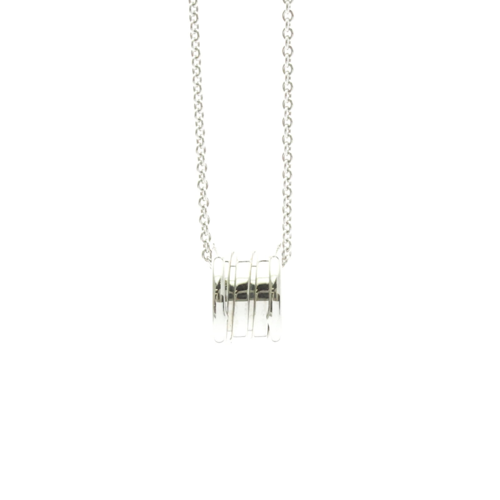 Bvlgari B.Zero1 Necklace White Gold (18K) No Stone Menwomen Fashion Pendant Necklace (Silver): Bvlgari B.Zero1 Necklace White Gold (18K) No Stone Menwomen Fashion Pendant Necklace (Silver) Bvlgari B.Zero1 Necklace White Gold (18K) No Stone Menwomen Fashion Pendant Necklace (Silver) - A sleek an