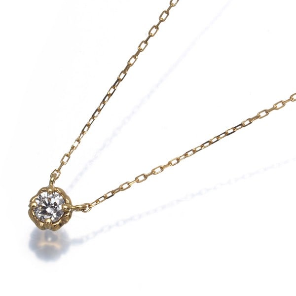Diamond Necklace 750 18k Ahkah Solitaire Yellow Gold: Diamond Necklace 750 18k Ahkah Solitaire Yellow Gold 750 18k Ahkah Solitaire Yellow Gold Diamond Necklace features a natural diamond as the main stone, set in a yellow gold pendant with a solitaire st