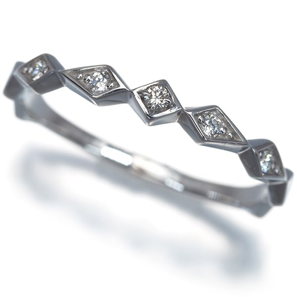 Star Jewelry Ring Diamond 0.05Ct Us7.25-7.5 18K 750 White Gold: Star Jewelry Ring Diamond 0.05Ct Us7.25-7.5 18K 750 White Gold Star Jewelry Ring Diamond 0.05Ct Us7.25-7.5 18K 750 White Gold - A natural diamond ring featuring a 0.05 carat stone, set in 18k white