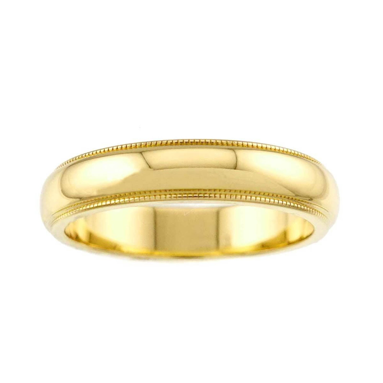 Tiffany Ring Gold Yellow 18K: Tiffany Ring Gold Yellow 18K Yellow Gold 18K Tiffany Band Ring, a beautiful and elegant piece, features the iconic Tiffany brand. Made from high-quality yellow gold (18K), this band ring boasts a clas