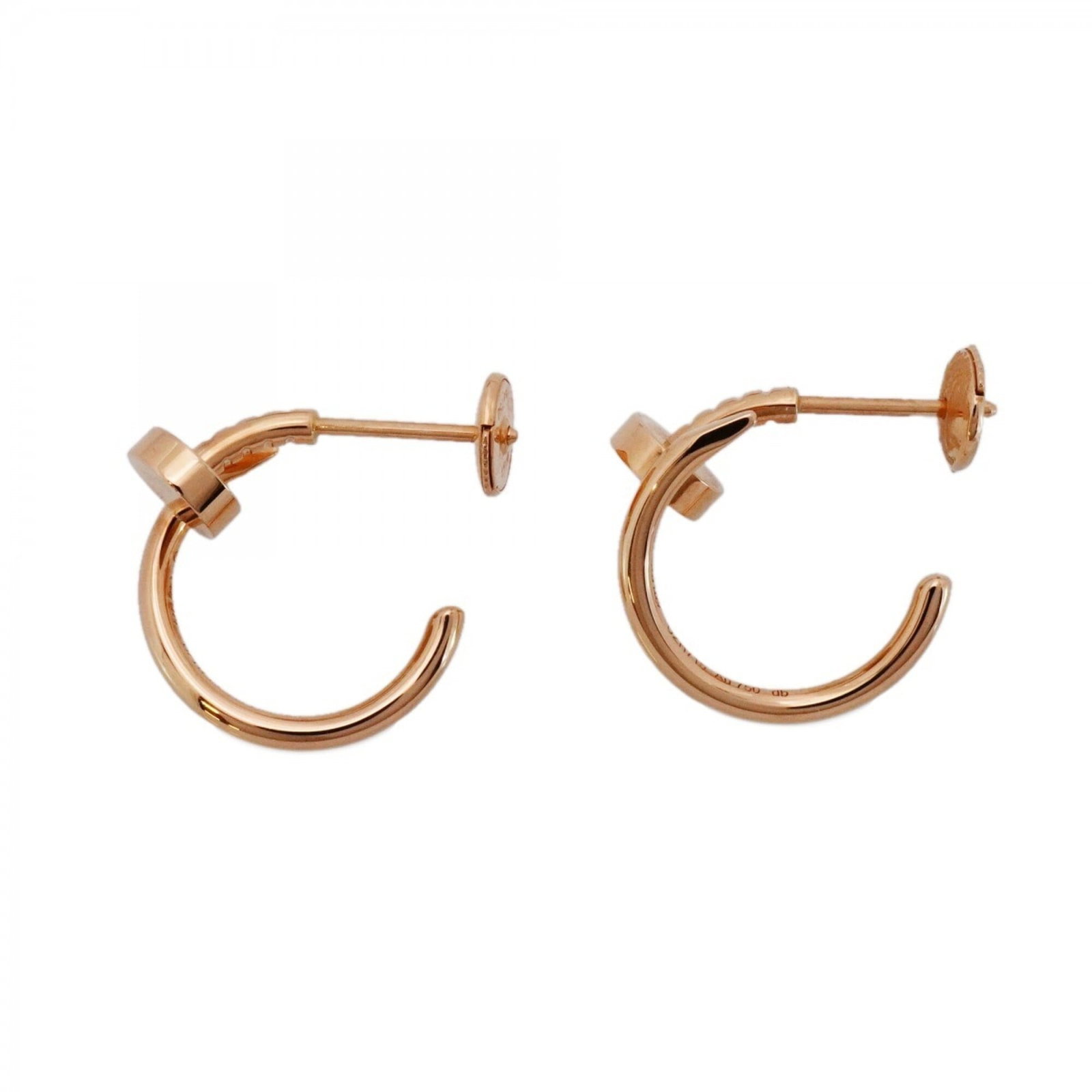 Pink Gold 18K Cartier Earrings Stud: Pink Gold 18K Cartier Earrings Stud Pink Gold 18K Cartier Earrings Stud - A delicate and elegant accessory, these stud earrings feature the iconic pink gold 18K material. Measuring 16.40mm x 7.70mm,