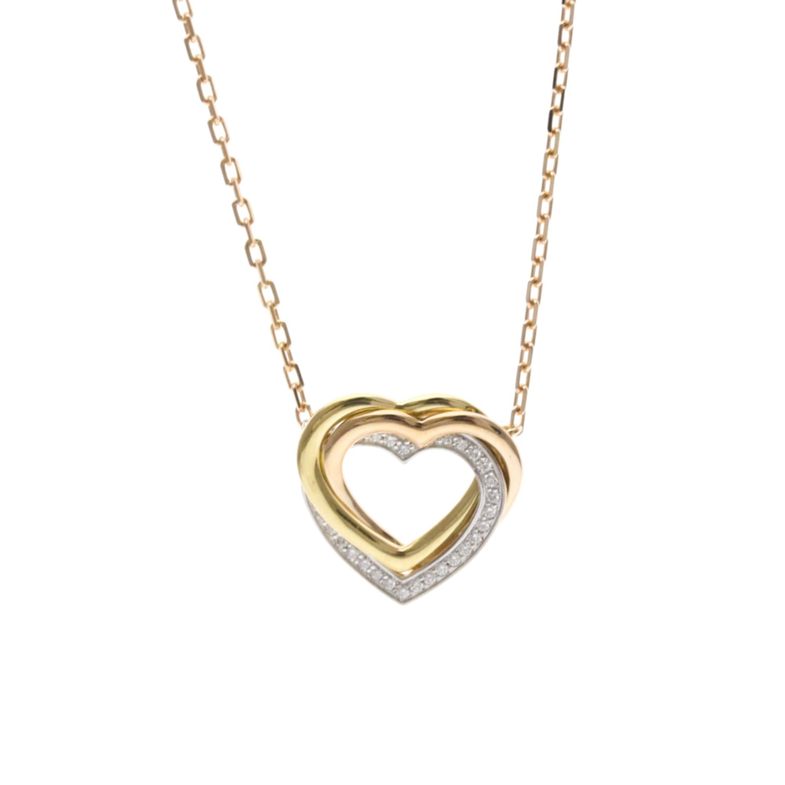 Cartier Trinity Diamond Necklace Yellow Gold (18K)Pink Gold (18K)White Gold (18K) No Stone Womenmen: Cartier Trinity Diamond Necklace Yellow Gold (18K)Pink Gold (18K)White Gold (18K) No Stone Womenmen Cartier's iconic Trinity Diamond Necklace showcases the beauty of three gold tones in one elegant pi