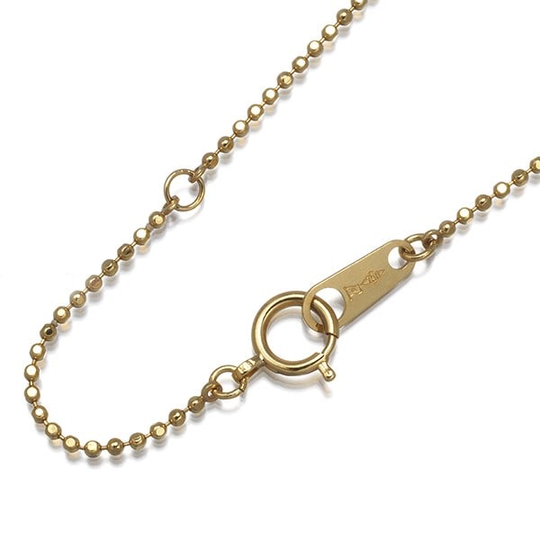 Cut Ball Bead Chain Necklace 40Cm 18K 750 Yellow Gold: Cut Ball Bead Chain Necklace 40Cm 18K 750 Yellow Gold Yellow gold chain necklace with a 40cm length, crafted from 18k metal. The 18k metal purity adds a touch of luxury to this simple yet elegant