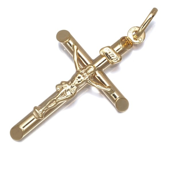 Pendant 750 Yellow Gold Rosary Cross Unoaerre: Pendant 750 Yellow Gold Rosary Cross Unoaerre 750 Yellow Gold Rosary Cross Pendant - A delicate and elegant pendant featuring a cross design in 18k yellow gold, crafted with attention to detail. This 