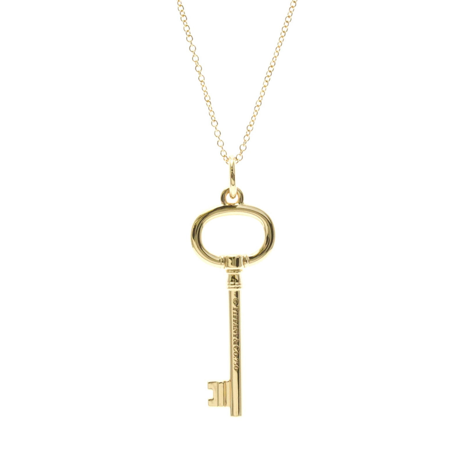 Tiffany Oval Key Necklace Pink Gold (18K) No Stone Menwomen Fashion Pendant Necklace (Pink Gold): Tiffany Oval Key Necklace Pink Gold (18K) No Stone Menwomen Fashion Pendant Necklace (Pink Gold) Pink Gold Oval Pendant Necklace from Tiffany, featuring an elegant oval design in 18K pink gold. This f